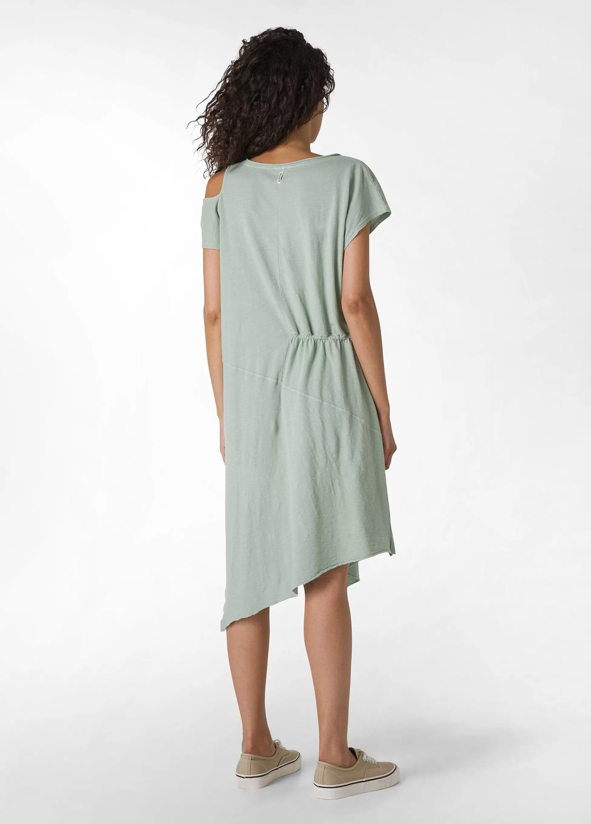 Donna DEHA Vestiti, Gonne E Tute*Abito In Jersey Fiammato Effetto Vintage Verde