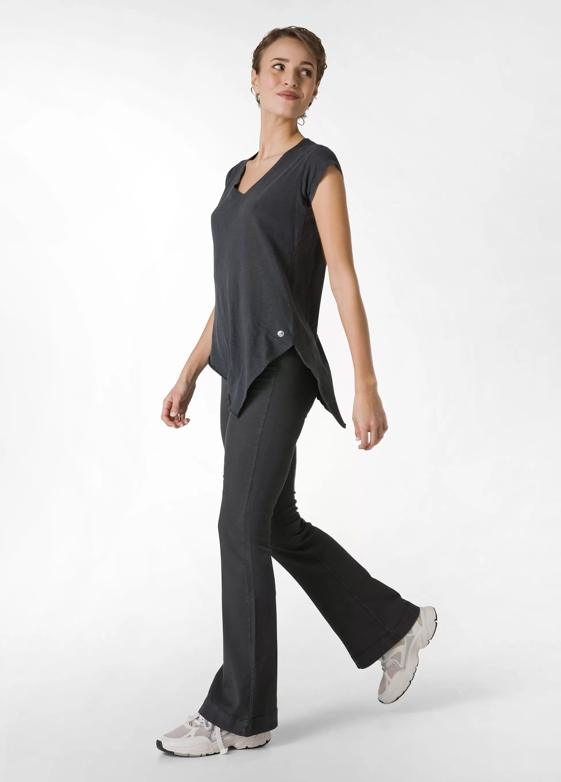 Donna DEHA Comfort Set*Completo Fiammato Effetto Vintage Nero