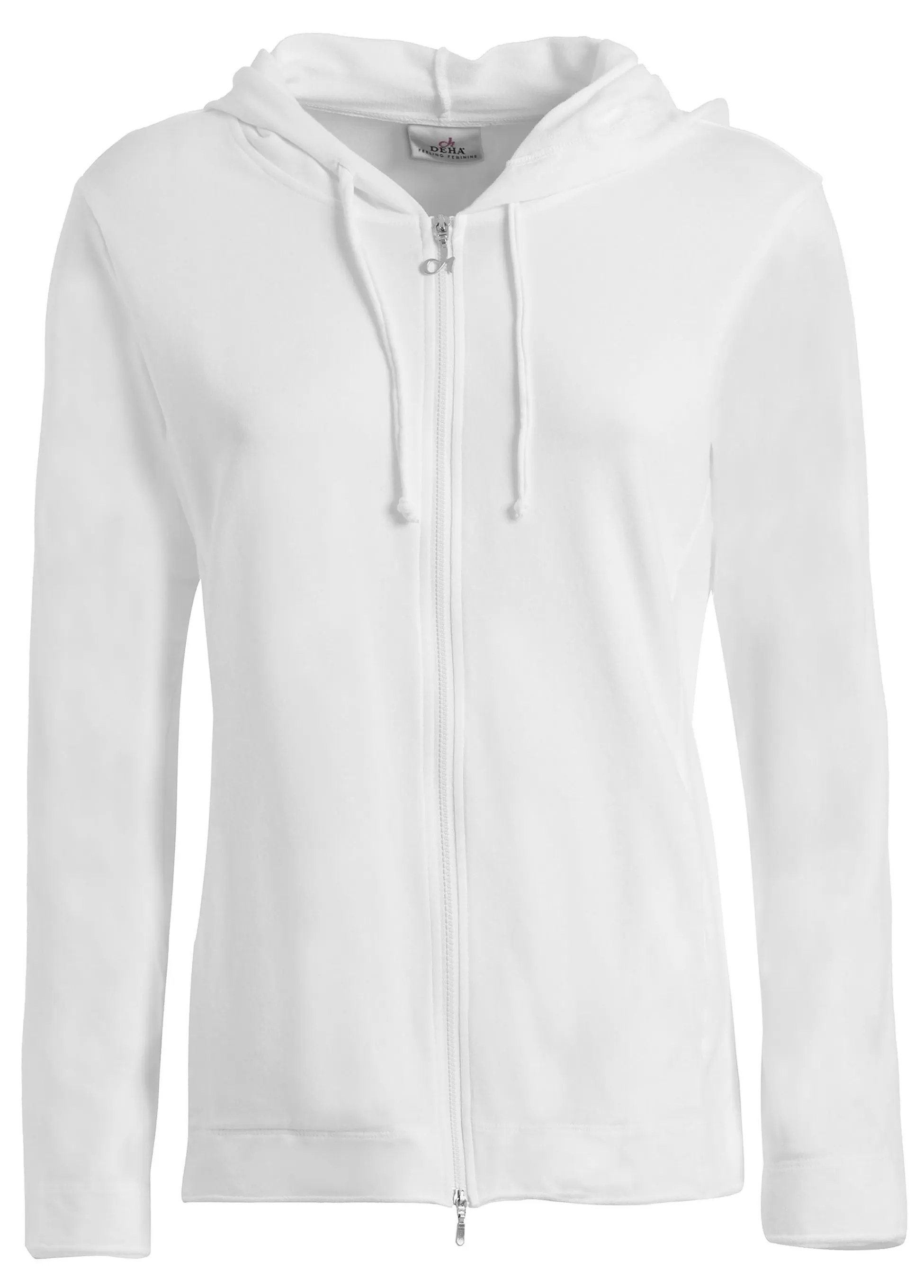 Donna DEHA Felpe & Maglieria*Felpa Core Leggera Con Zip E Cappuccio Bianco