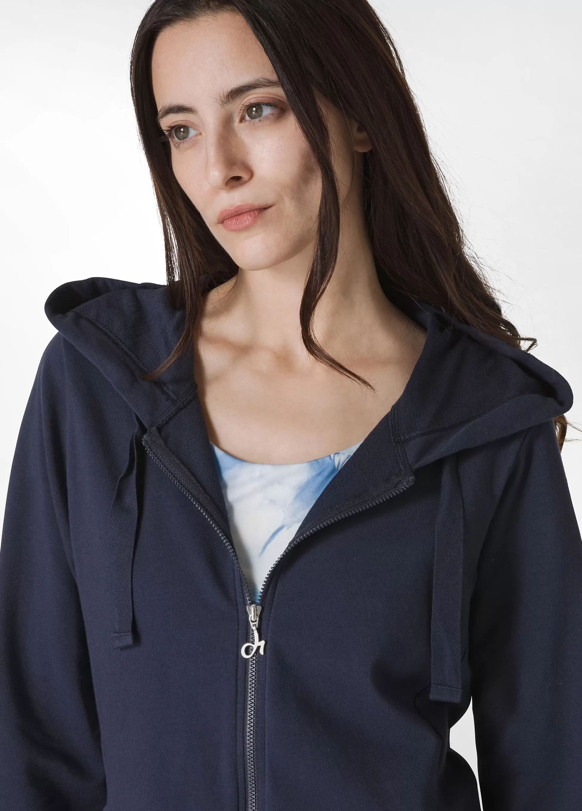 Donna DEHA Felpe & Maglieria*Felpa Core Leggera Con Zip E Cappuccio Blu