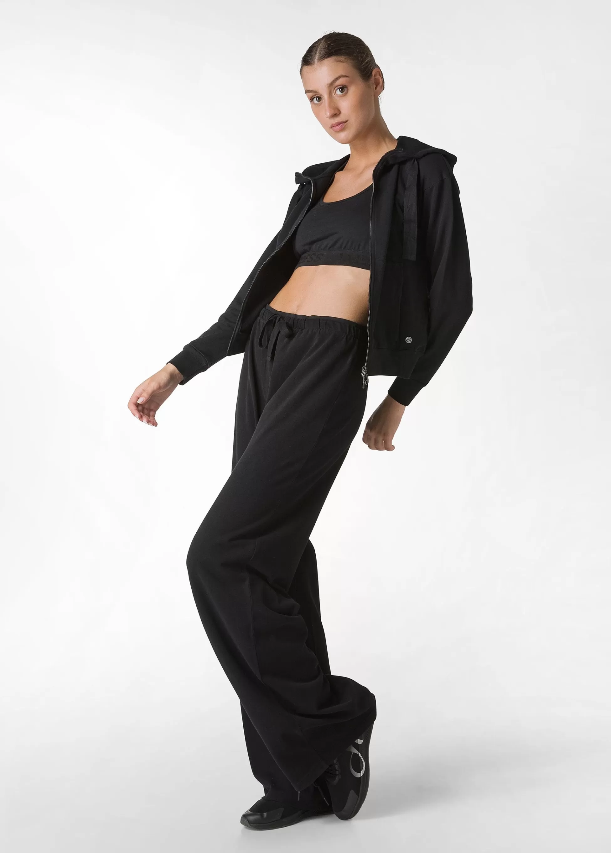 Donna DEHA Felpe & Maglieria*Felpa Core Leggera Con Zip E Cappuccio Nero