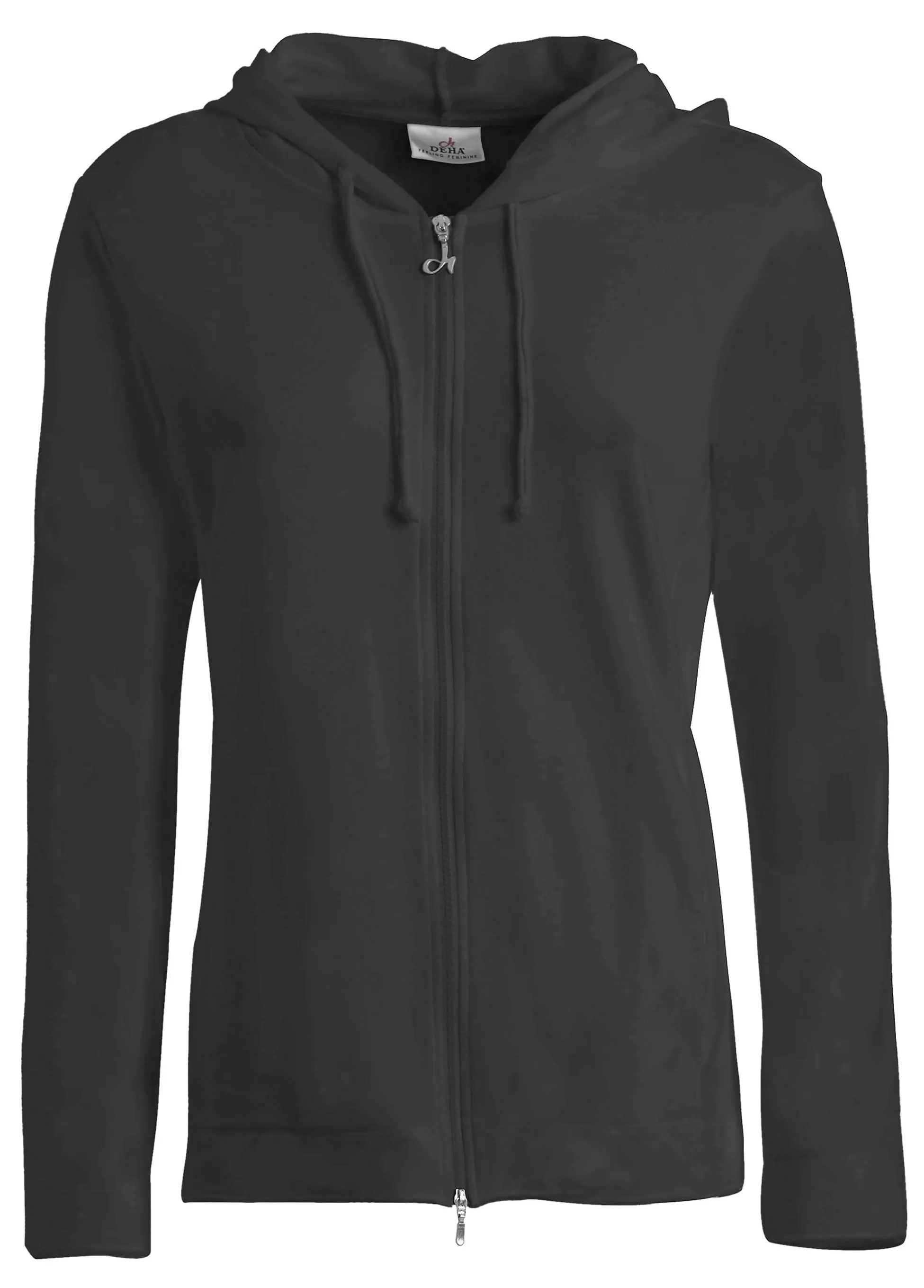 Donna DEHA Felpe & Maglieria*Felpa Core Leggera Con Zip E Cappuccio Nero