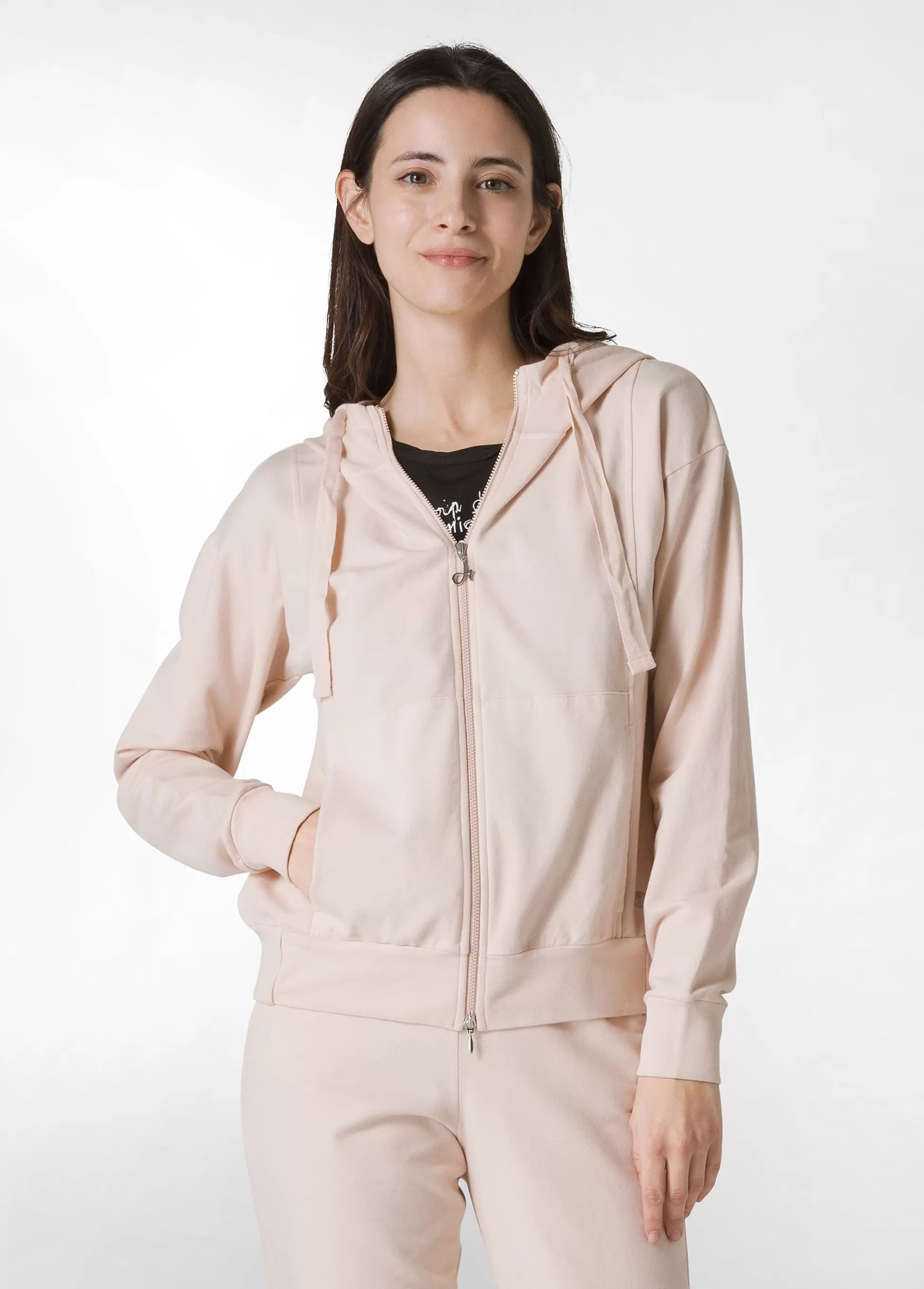 Donna DEHA Felpe & Maglieria*Felpa Core Leggera Con Zip E Cappuccio Rosa