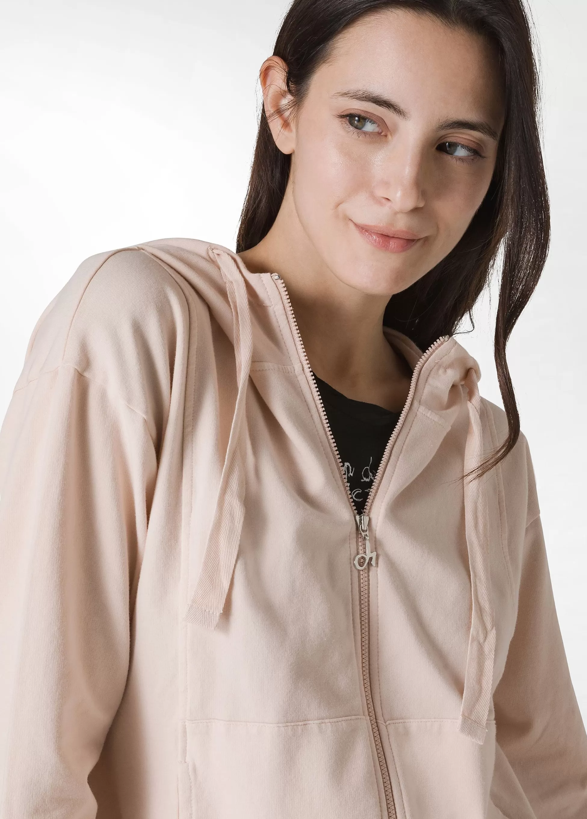 Donna DEHA Felpe & Maglieria*Felpa Core Leggera Con Zip E Cappuccio Rosa