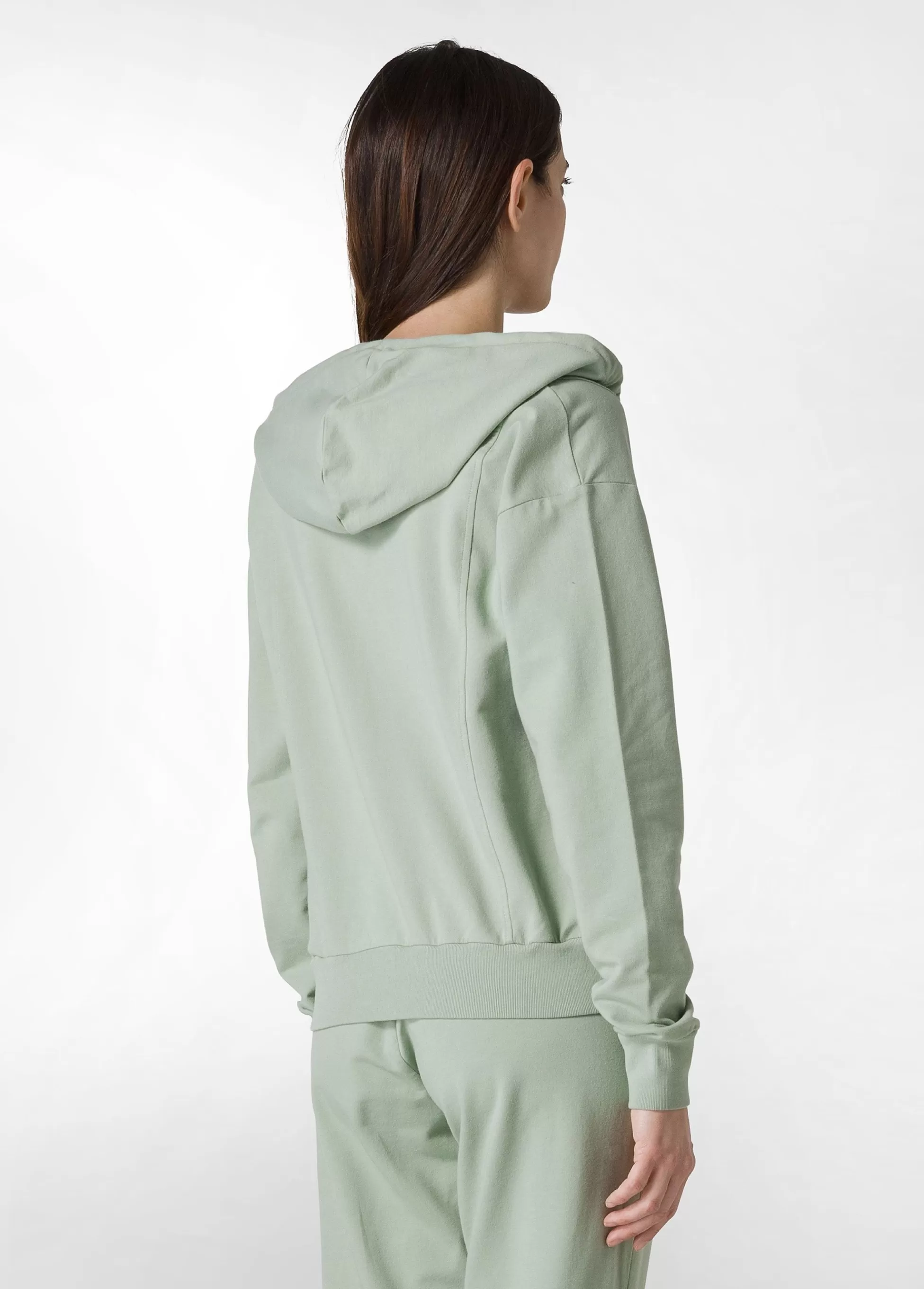 Donna DEHA Felpe & Maglieria*Felpa Core Leggera Con Zip E Cappuccio Verde