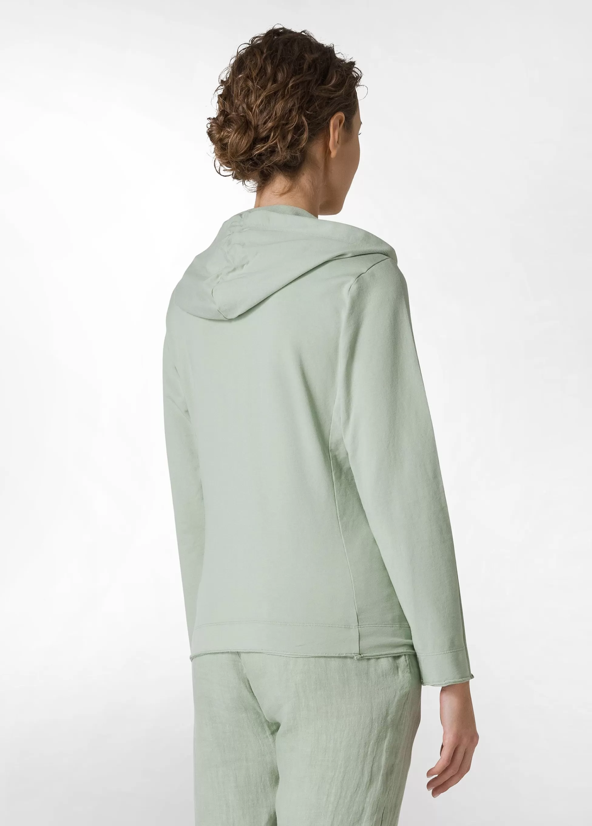 Donna DEHA Felpe & Maglieria*Felpa Core Leggera Con Zip E Cappuccio Verde