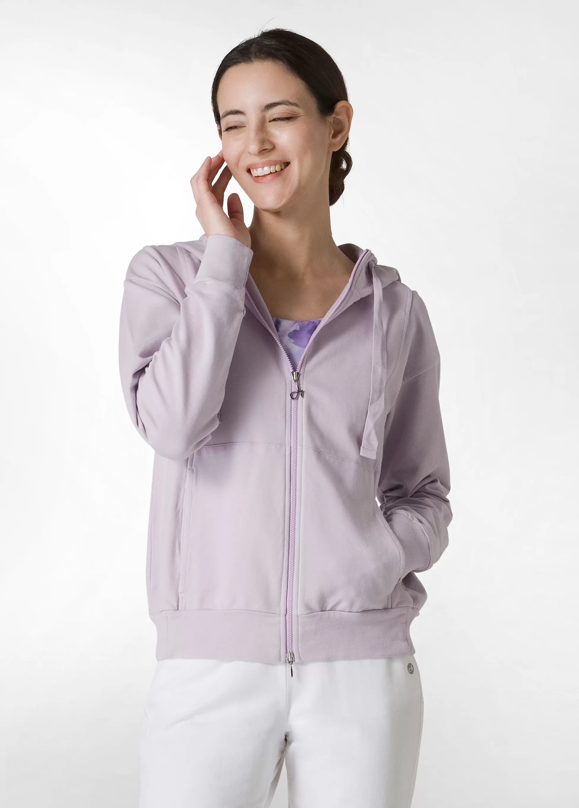Donna DEHA Felpe & Maglieria*Felpa Core Leggera Con Zip E Cappuccio Viola