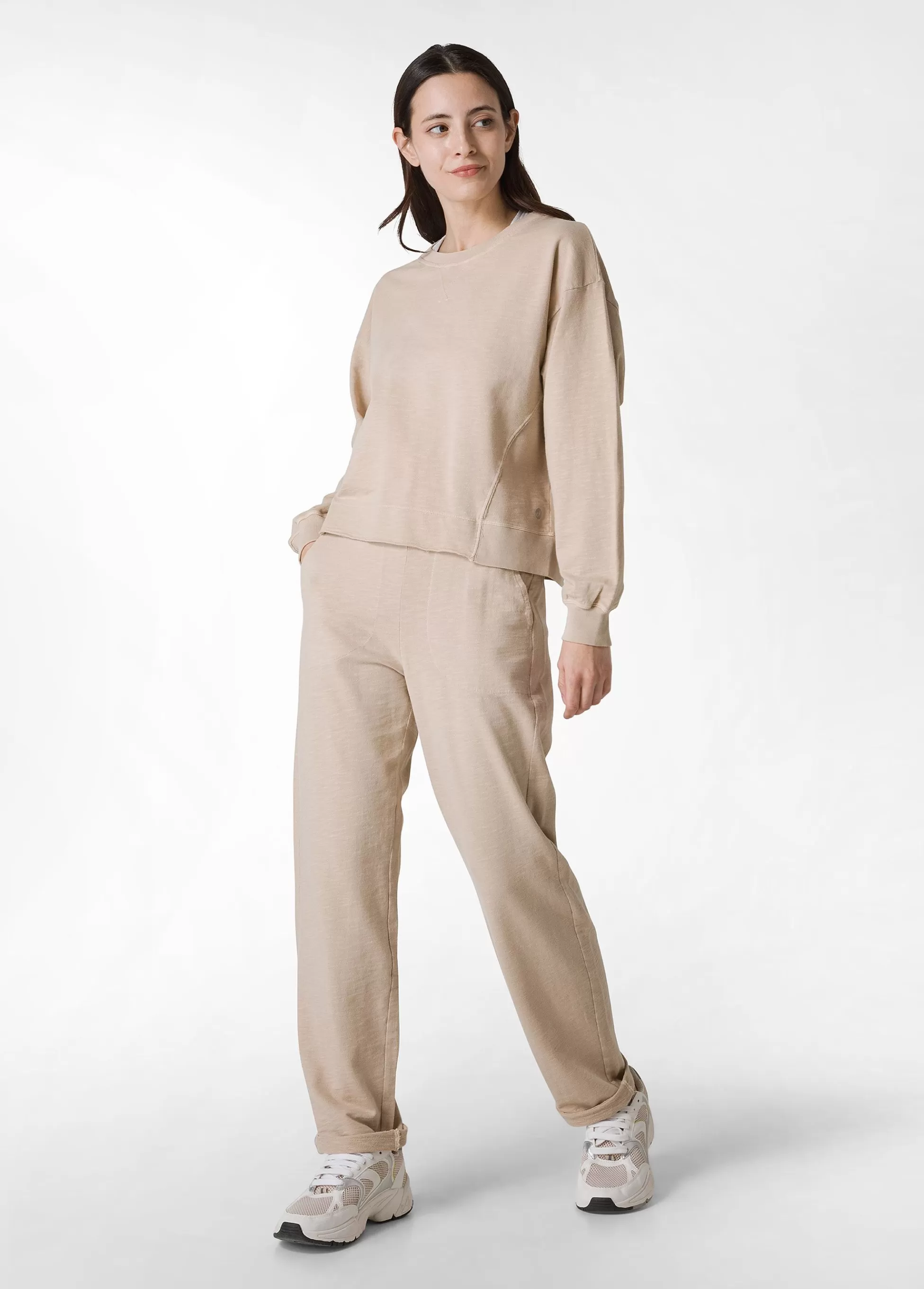 Donna DEHA Felpe & Maglieria*Felpa Fiammata Vintage Beige