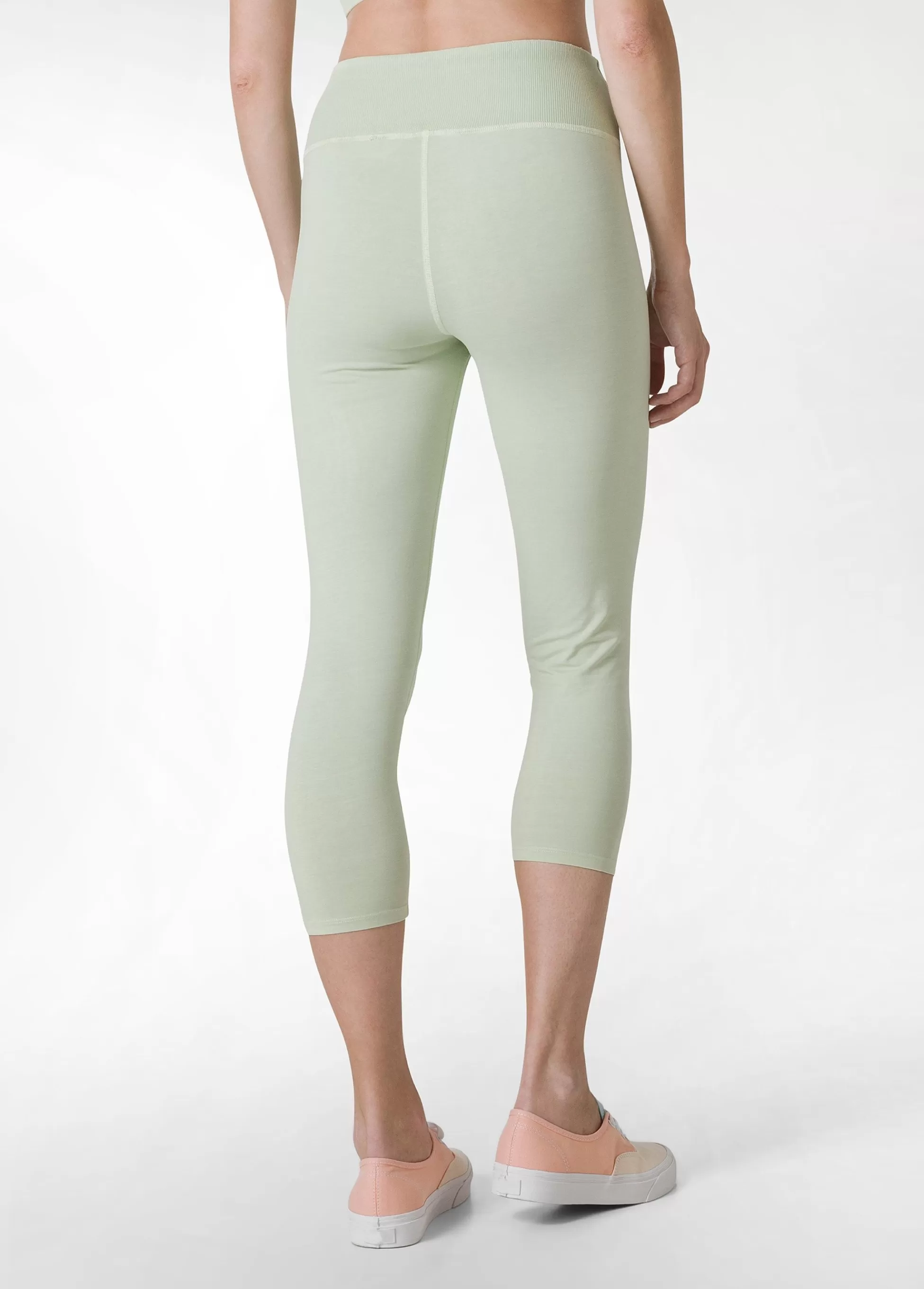 Donna DEHA Leggings & Pantaloni Sportivi*Leggings 7/8 Effetto Vintage Verde
