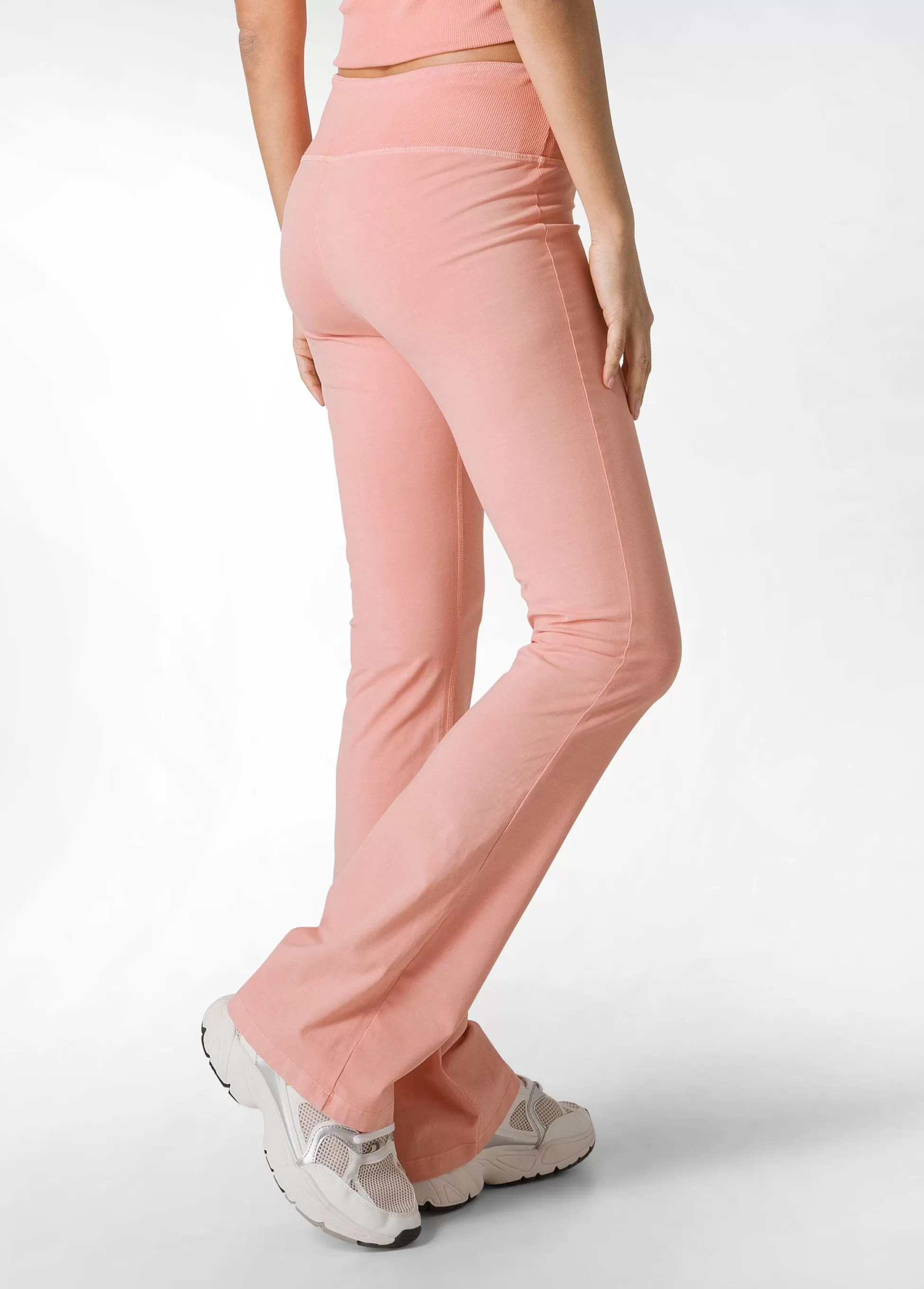 Donna DEHA Pantaloni*Leggings Svasato Effetto Vintage Arancio