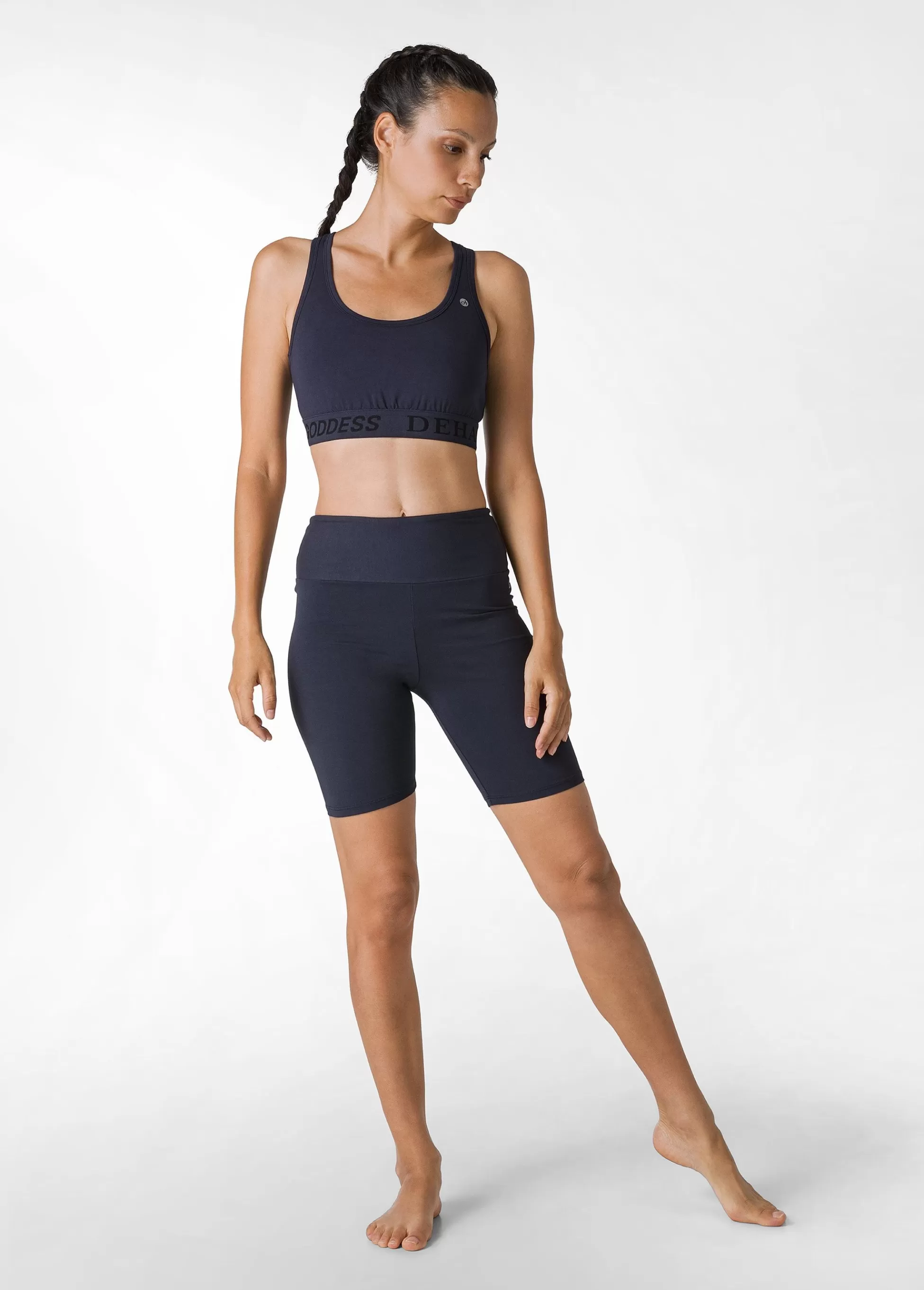 Donna DEHA Pantaloncini Sportivi*Pantaloncino Ciclista Jersey Stretch Blu