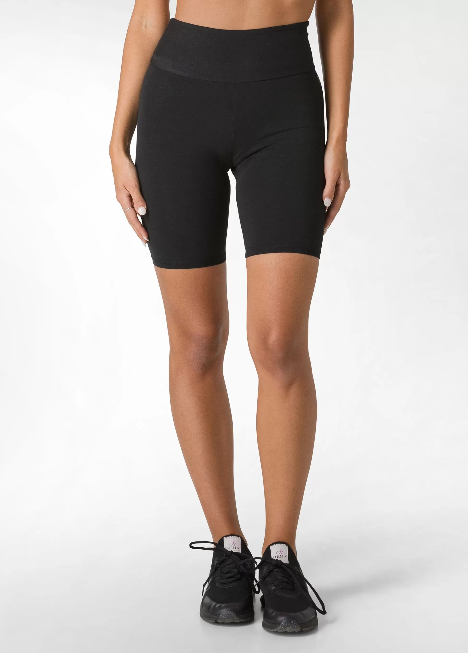 Donna DEHA Pantaloncini Sportivi*Pantaloncino Ciclista Jersey Stretch Nero