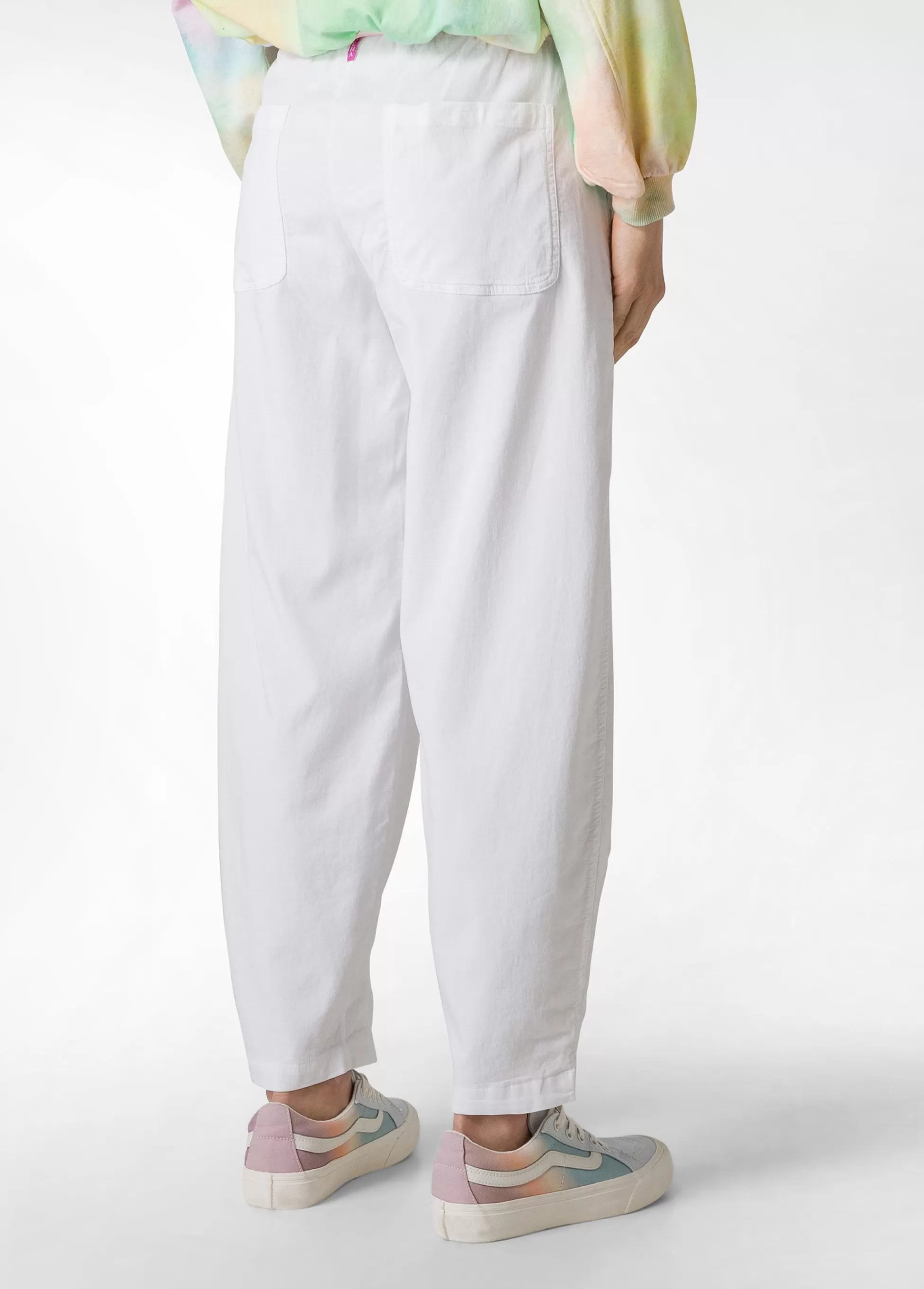 Donna DEHA Pantaloni*Pantalone Balloon In Gabardine Vintage Bianco