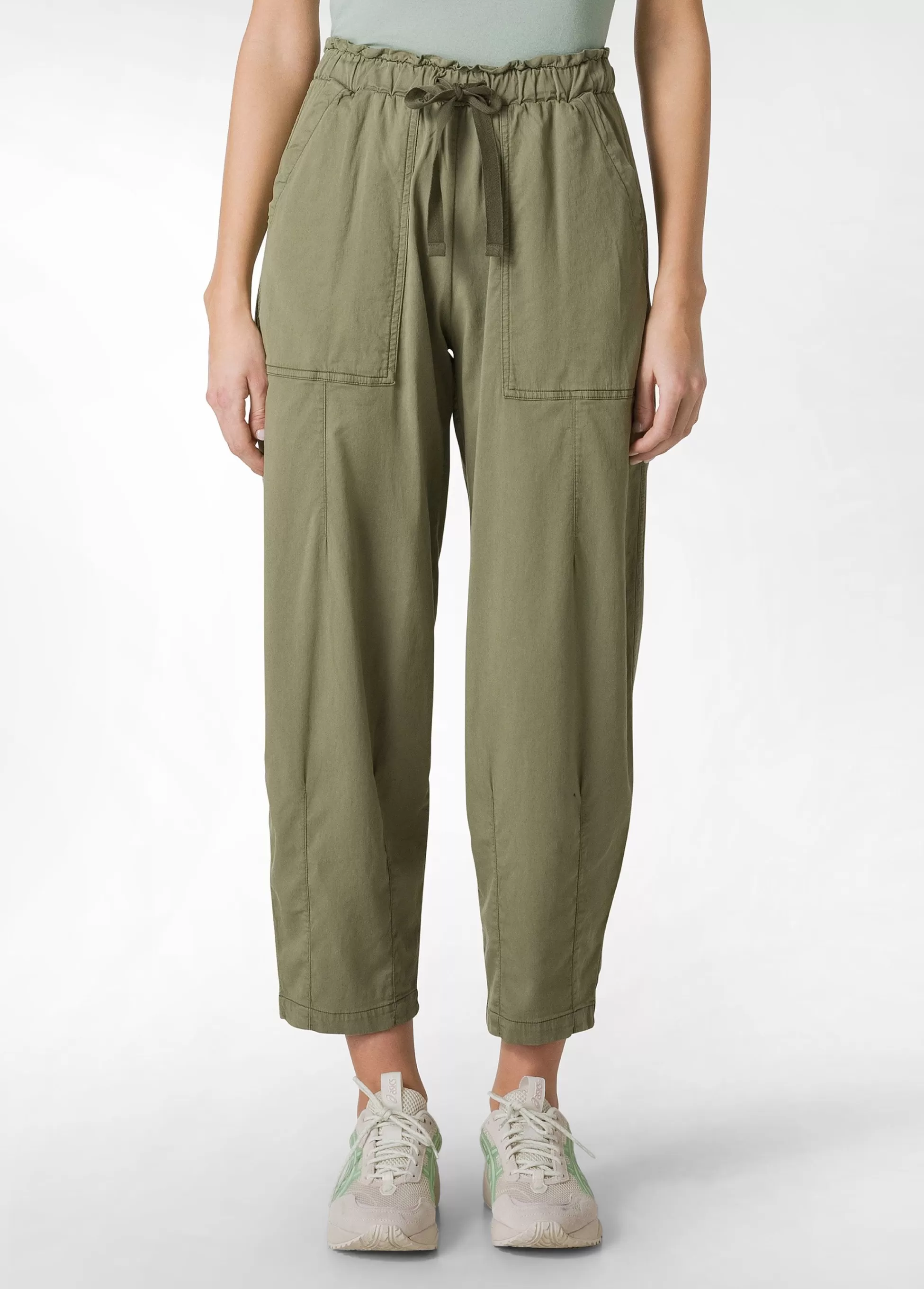 Donna DEHA Pantaloni*Pantalone Balloon In Gabardine Vintage Verde