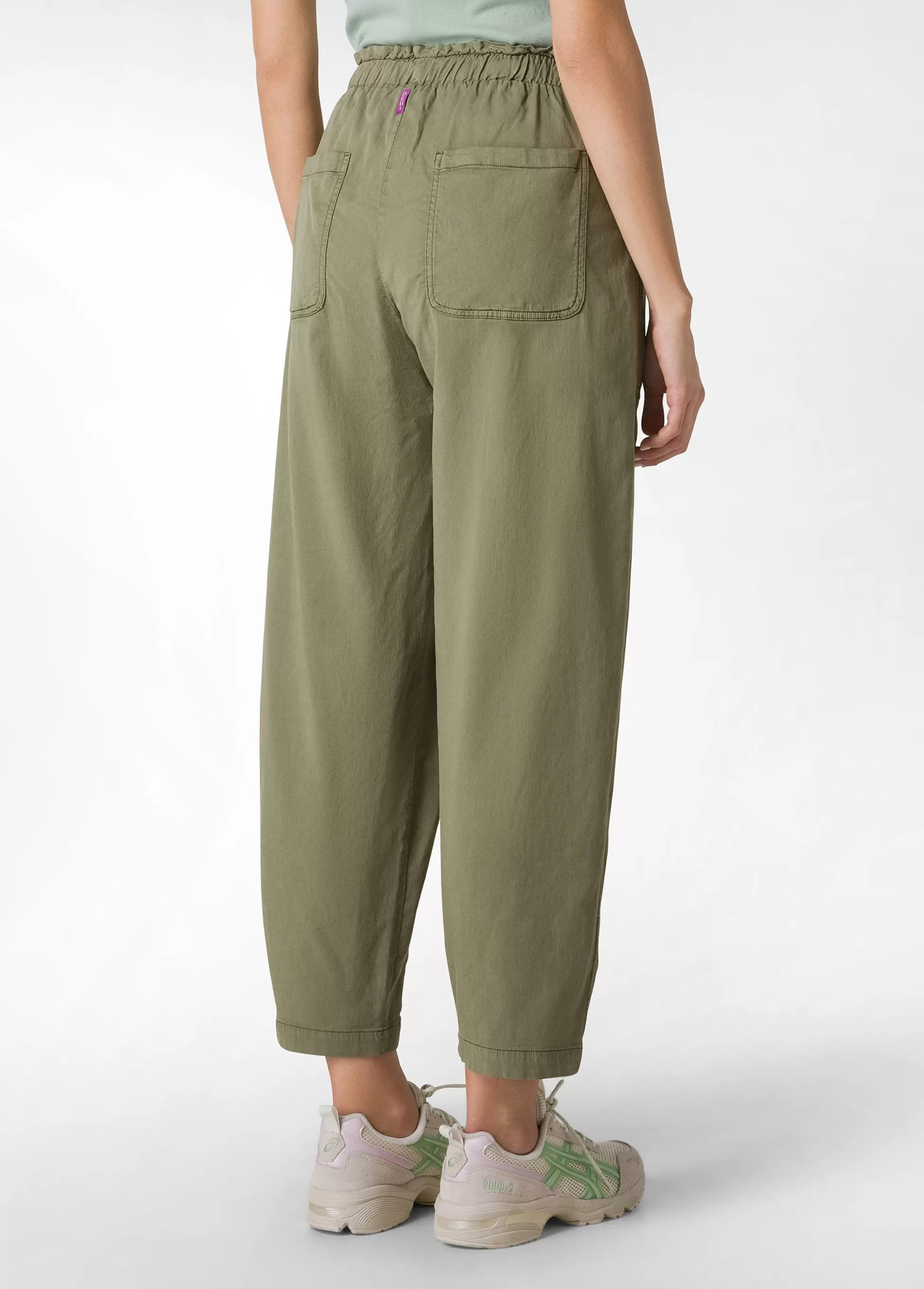 Donna DEHA Pantaloni*Pantalone Balloon In Gabardine Vintage Verde