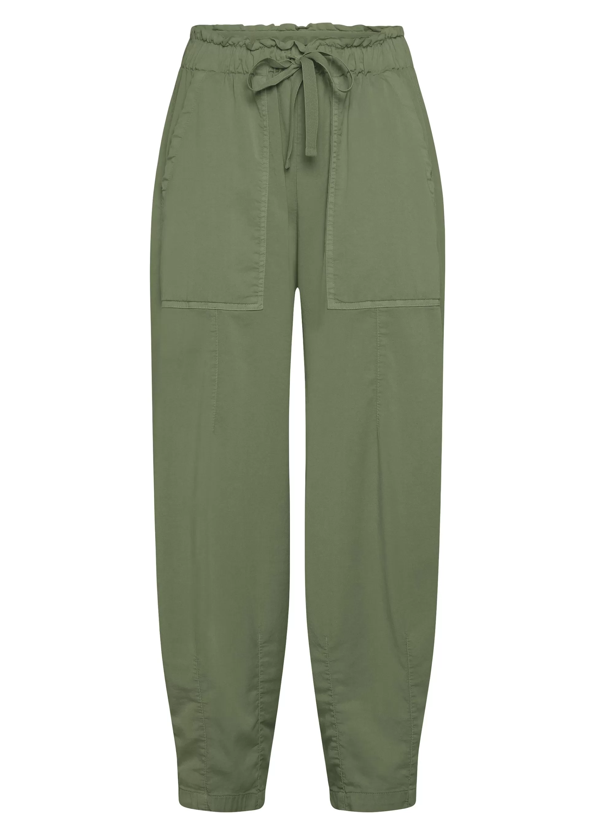 Donna DEHA Pantaloni*Pantalone Balloon In Gabardine Vintage Verde