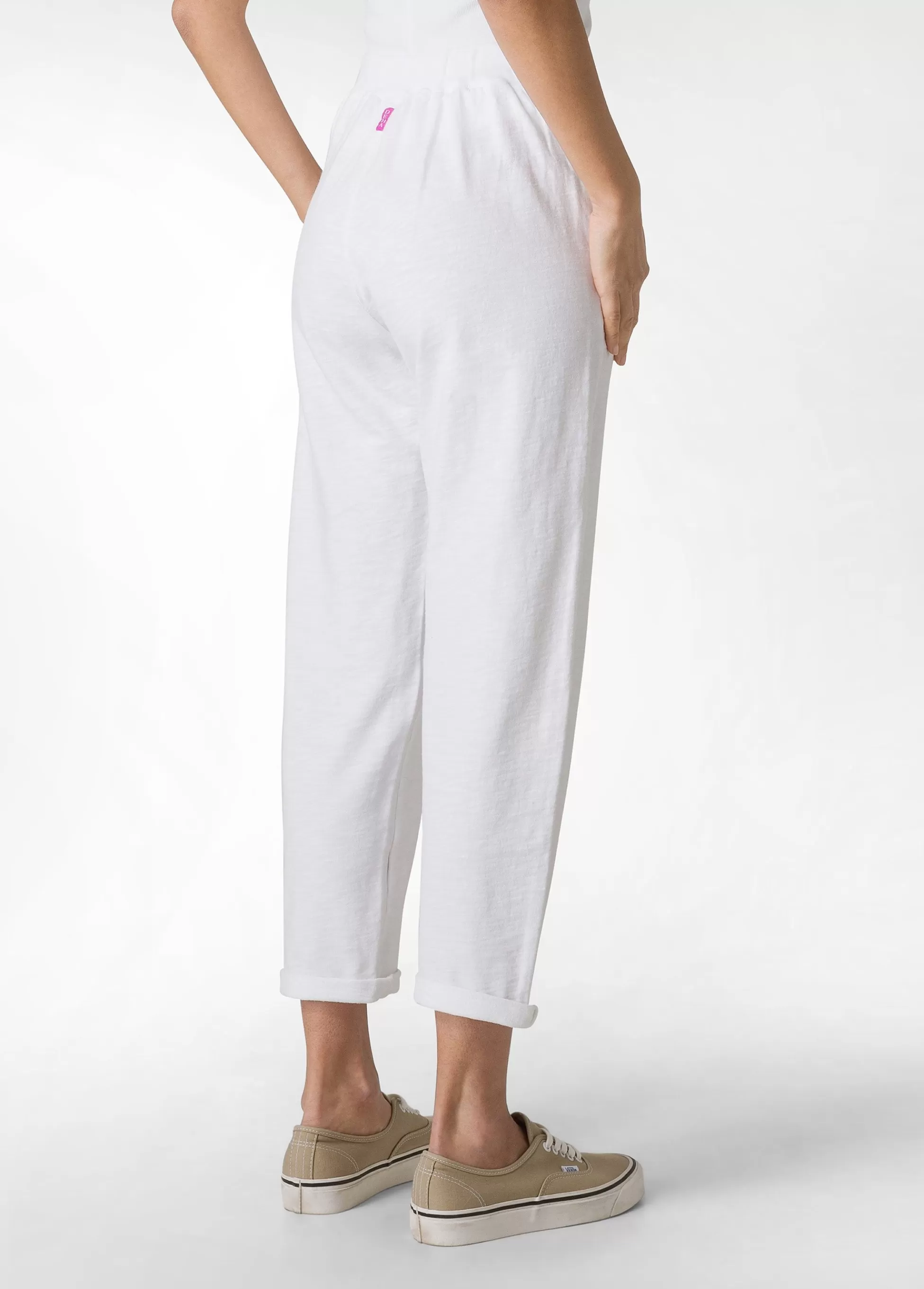 Donna DEHA Pantaloni*Pantalone In Felpa Fiammata Vintage Bianco