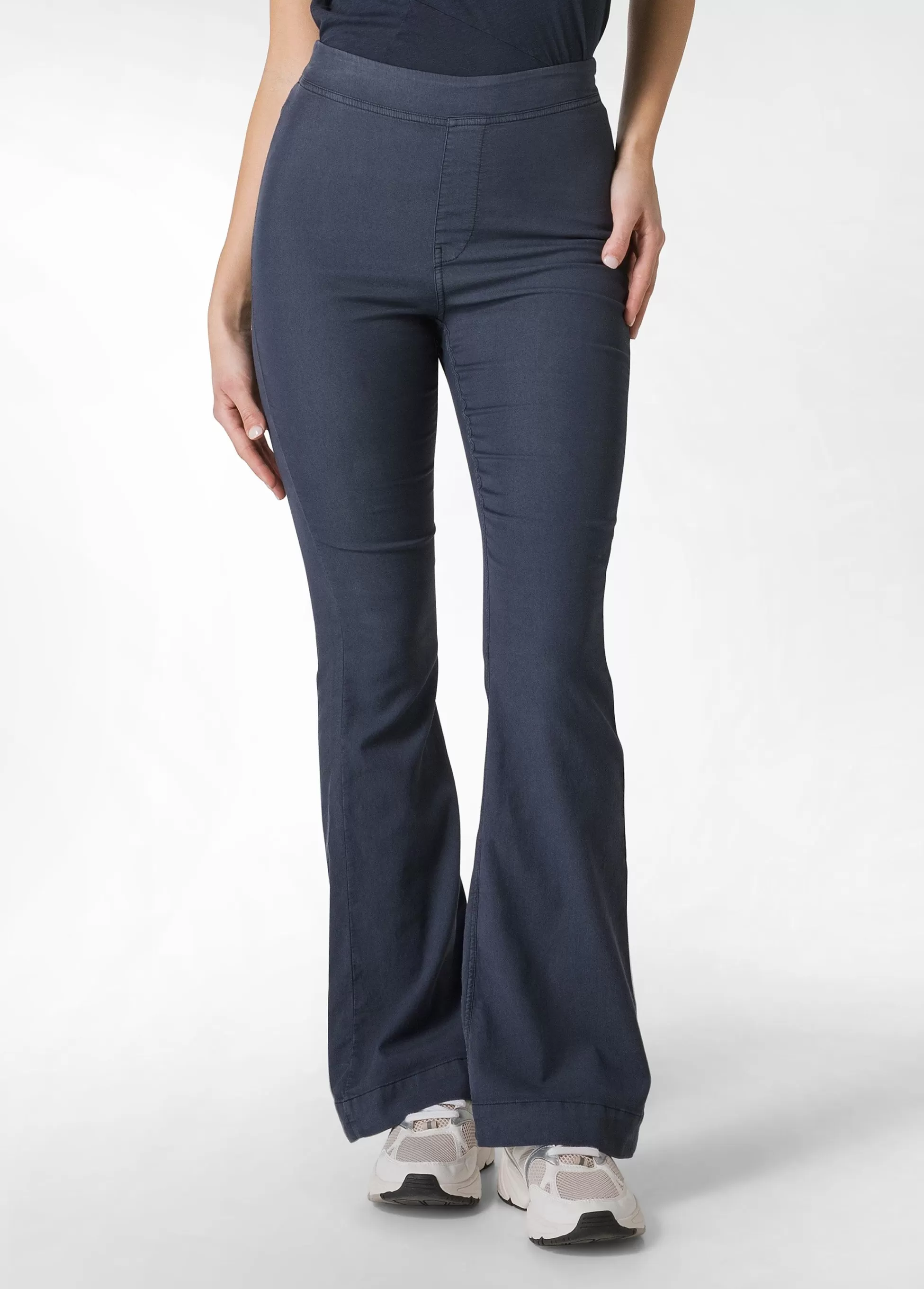 Donna DEHA Pantaloni*Pantalone Svasato In Gabardine Vintage Blu