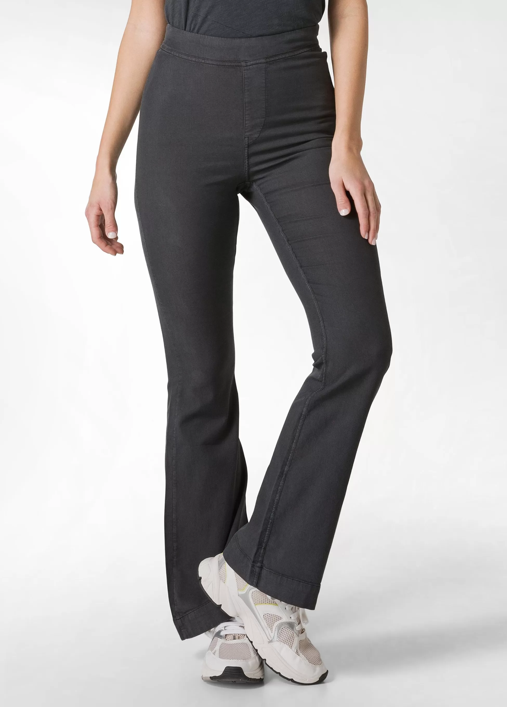 Donna DEHA Pantaloni*Pantalone Svasato In Gabardine Vintage Nero
