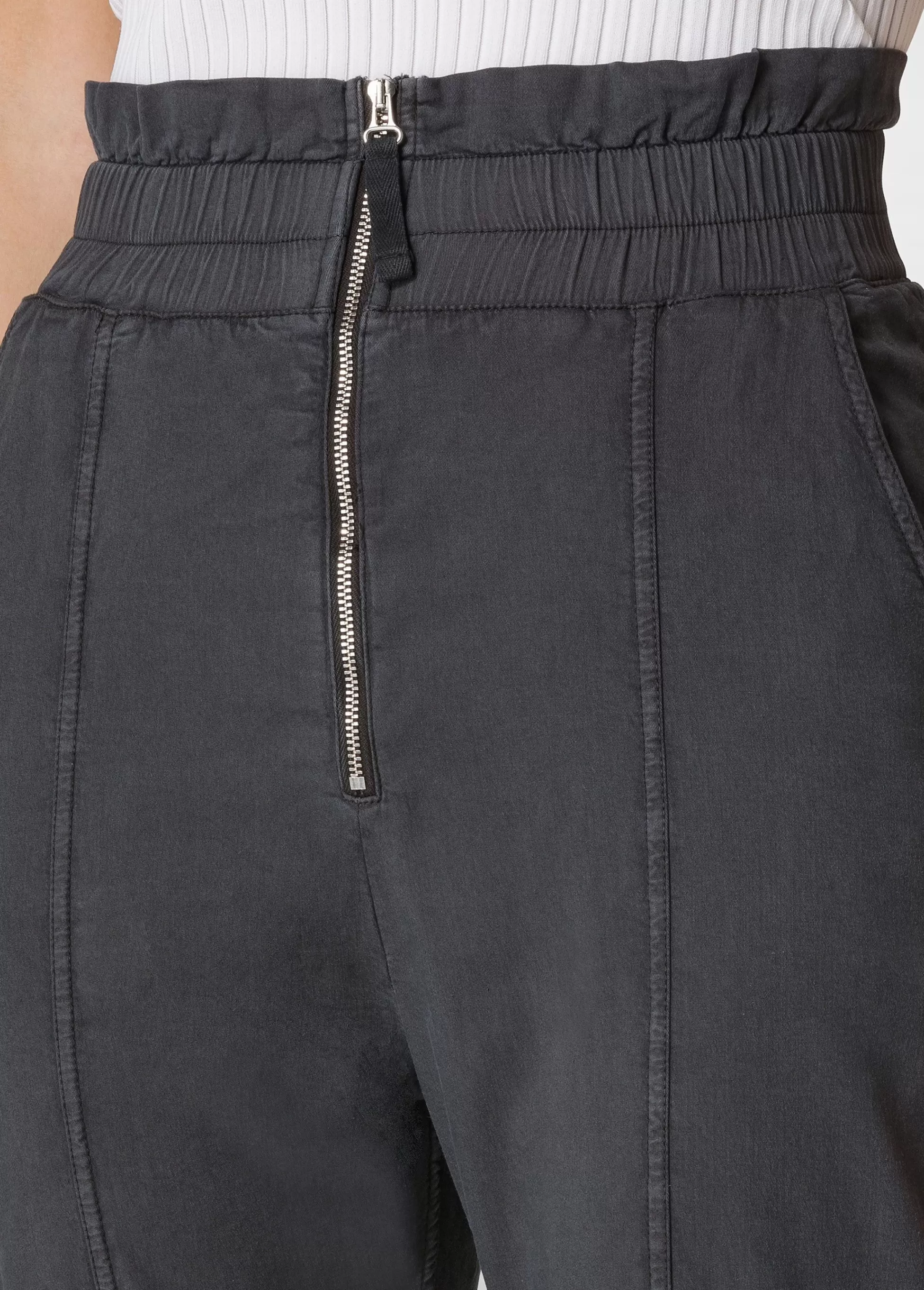Donna DEHA Pantaloni*Pantalone Vita Alta In Gabardine Vintage Nero