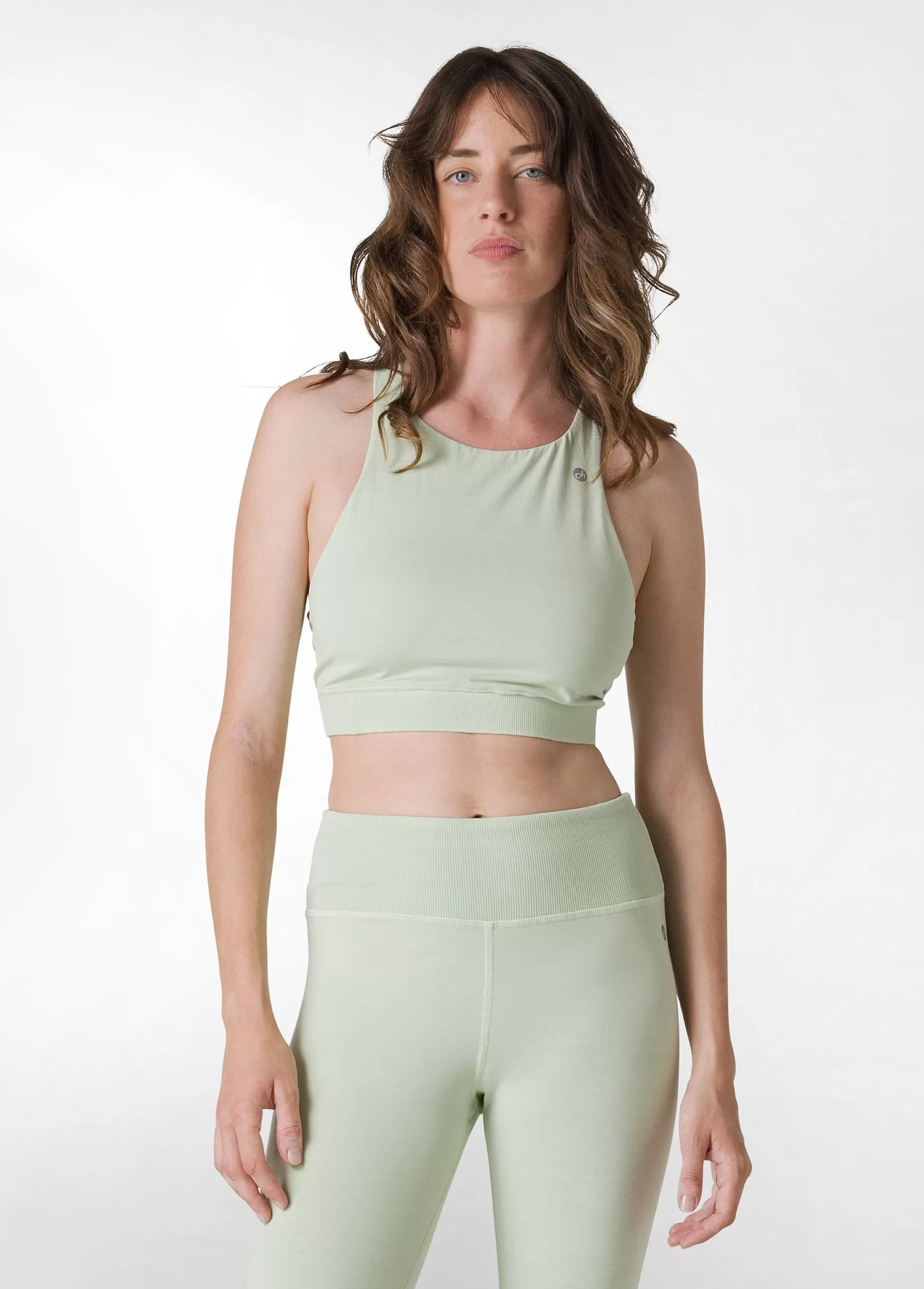 Donna DEHA Canotte E Reggiseni Sportivi*Reggiseno Sportivo Effetto Vintage Verde