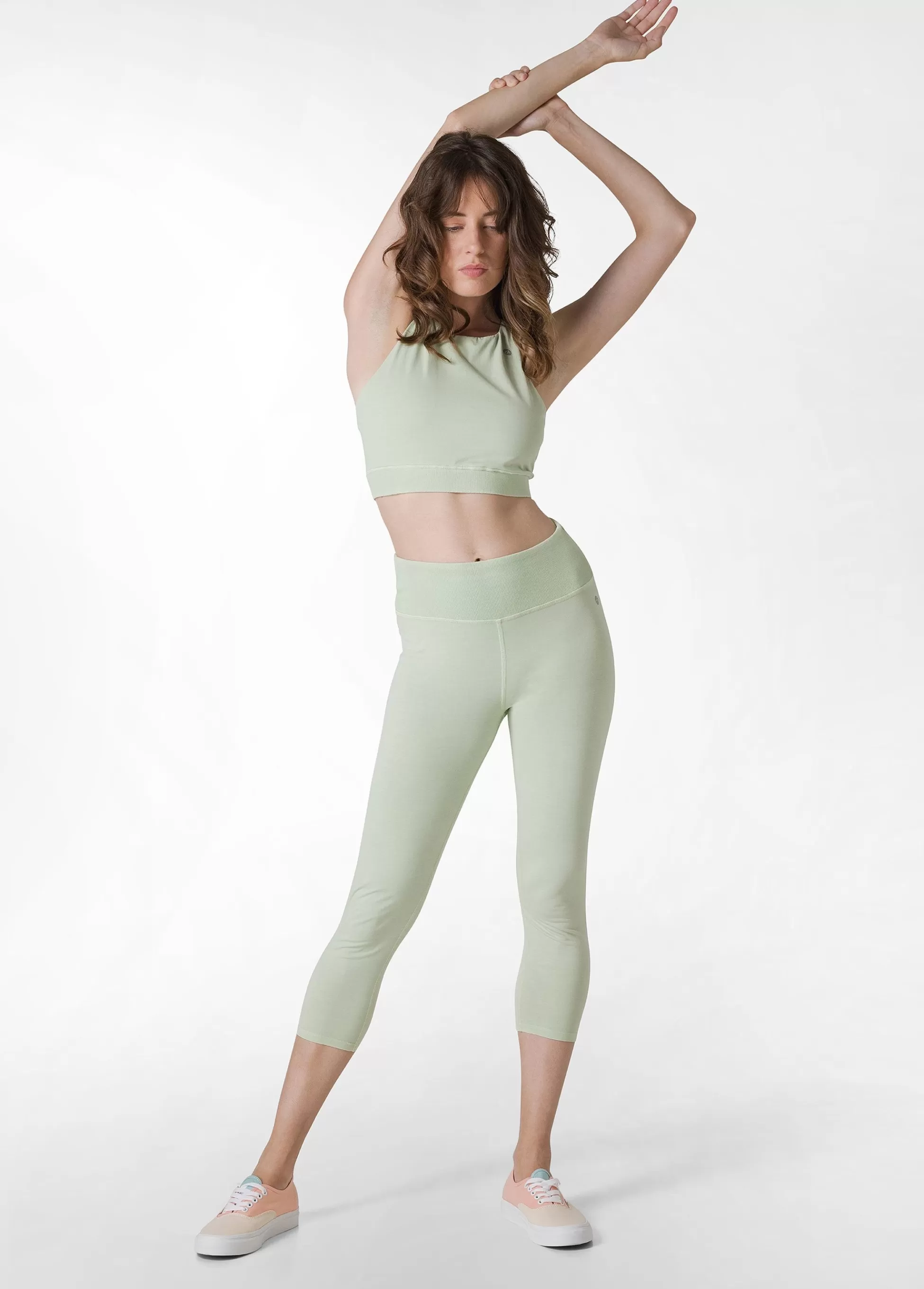 Donna DEHA Canotte E Reggiseni Sportivi*Reggiseno Sportivo Effetto Vintage Verde