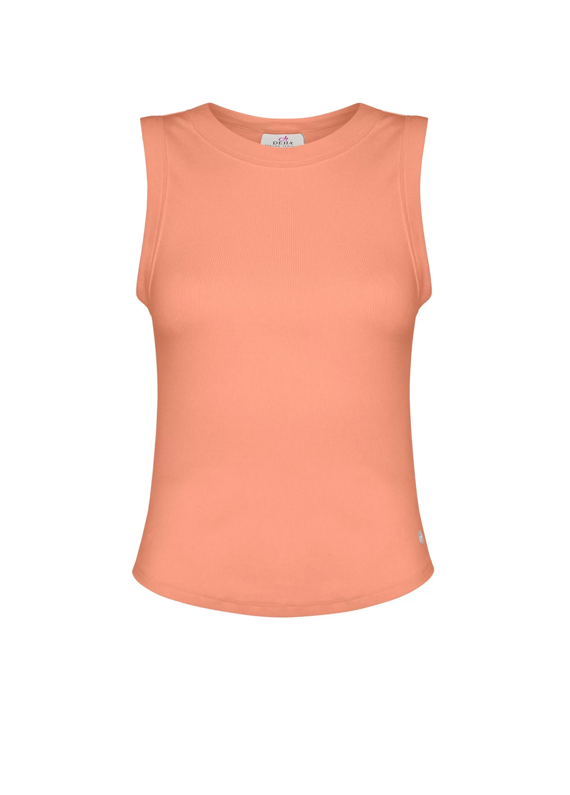 Donna DEHA Top & T-Shirts*Top In Costina Effetto Vintage Arancio
