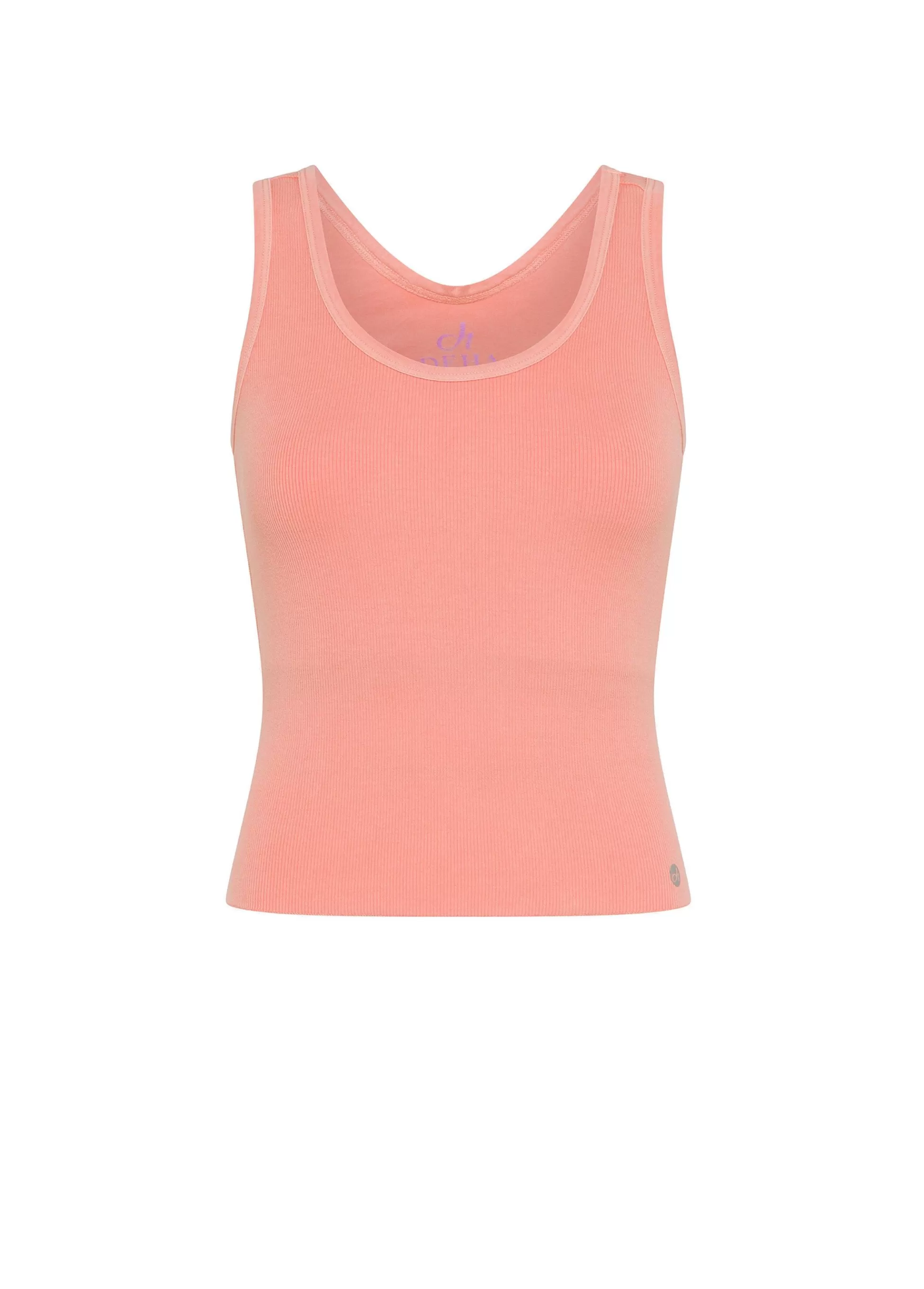 Donna DEHA Top & T-Shirts*Top In Costina Effetto Vintage Arancio
