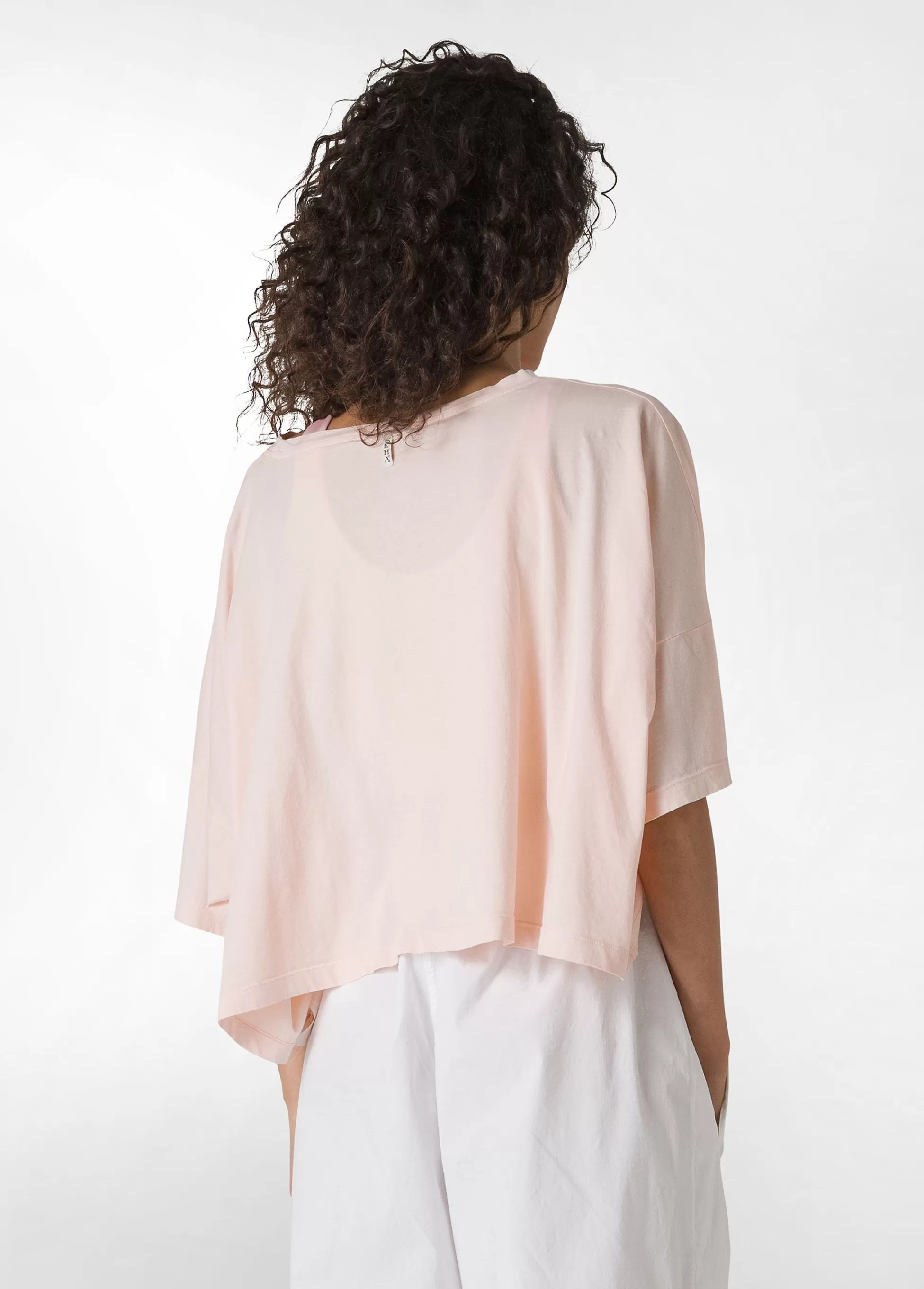 Donna DEHA Top & T-Shirts*T-Shirt Cropped Leggera Effetto Vintage Rosa