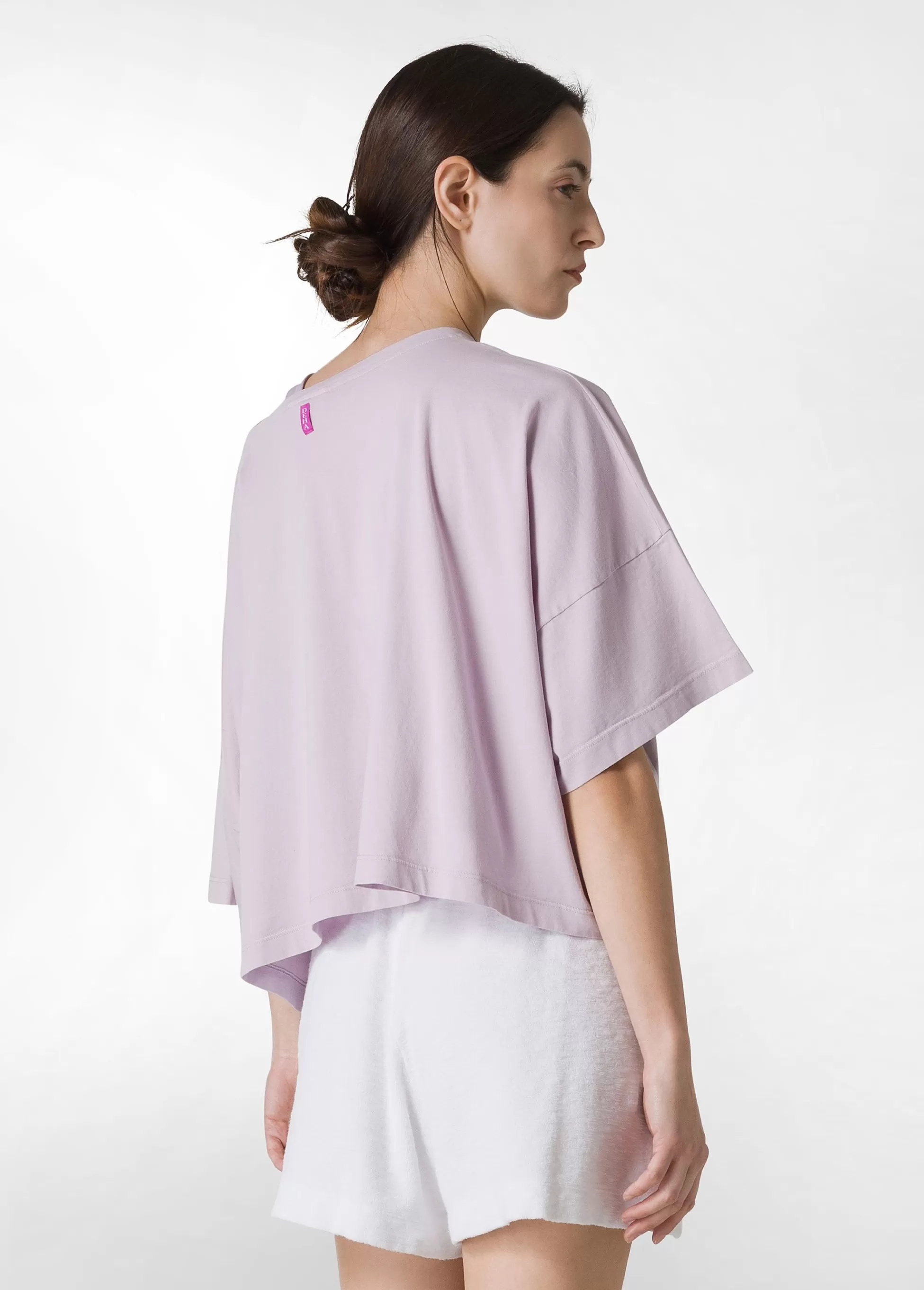 Donna DEHA Top & T-Shirts*T-Shirt Cropped Leggera Effetto Vintage Viola