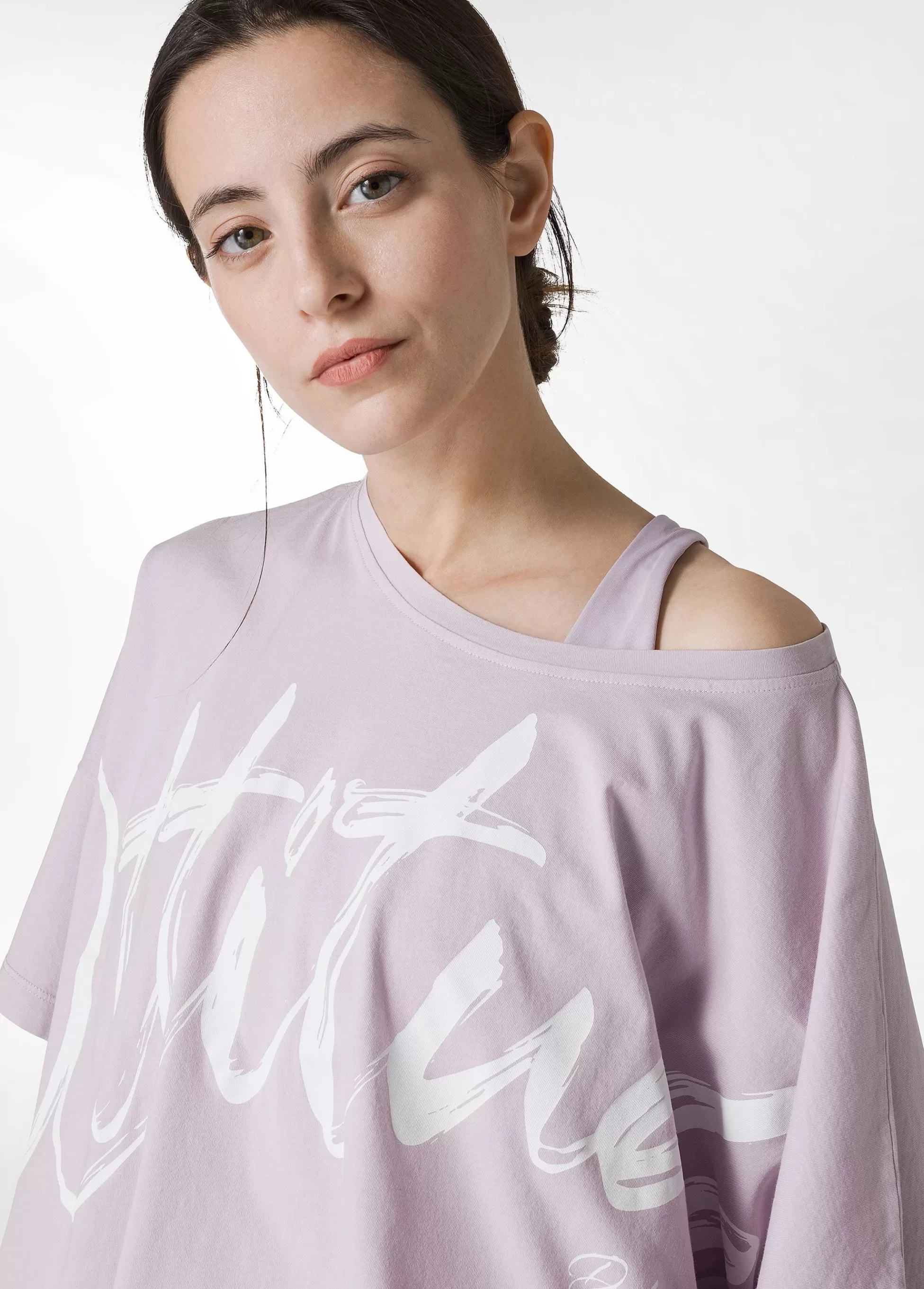 Donna DEHA Top & T-Shirts*T-Shirt Cropped Leggera Effetto Vintage Viola