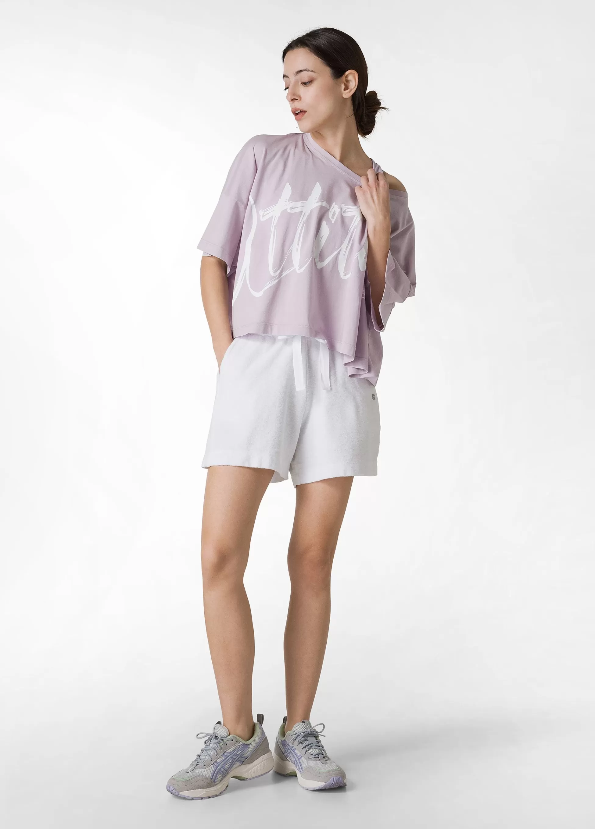 Donna DEHA Top & T-Shirts*T-Shirt Cropped Leggera Effetto Vintage Viola