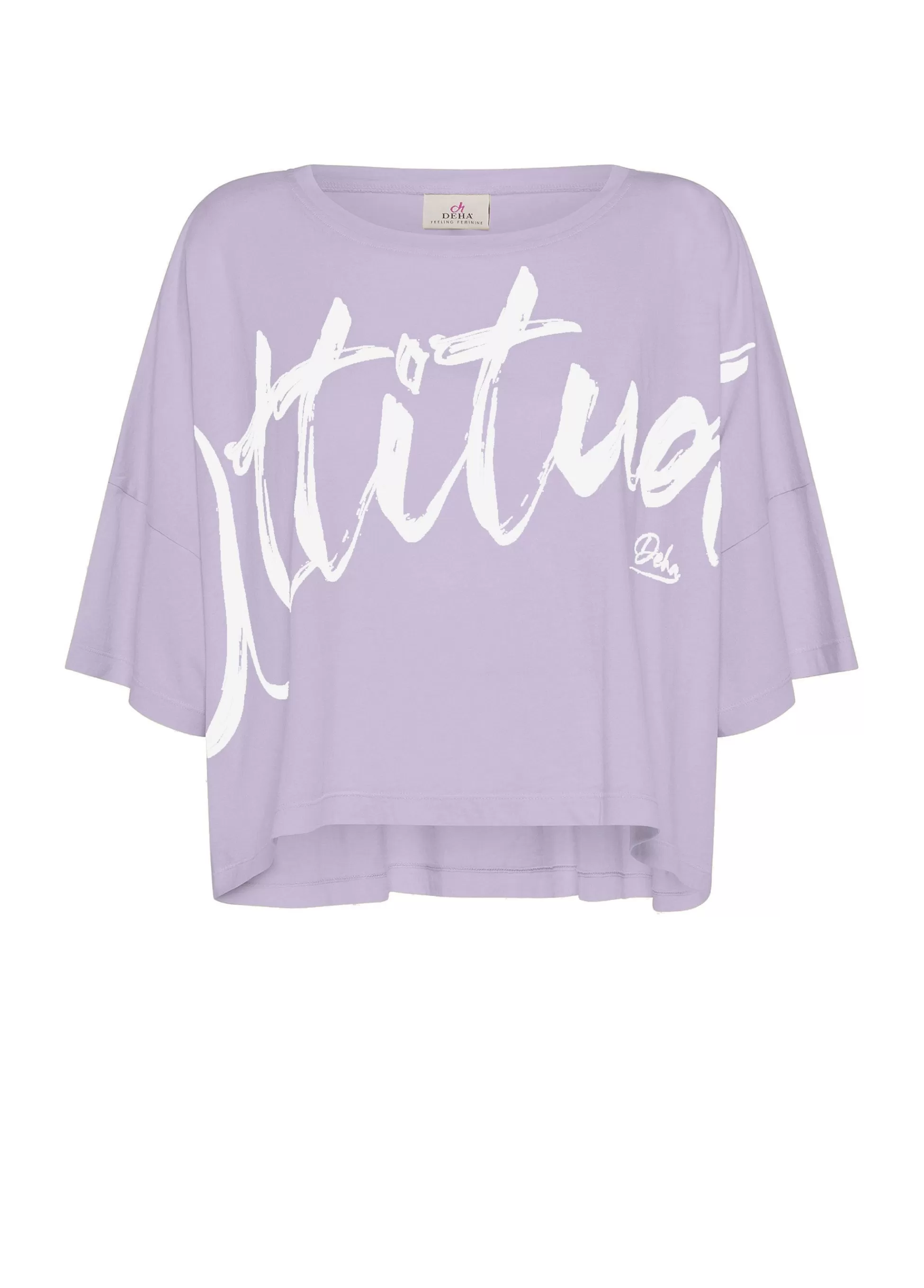 Donna DEHA Top & T-Shirts*T-Shirt Cropped Leggera Effetto Vintage Viola