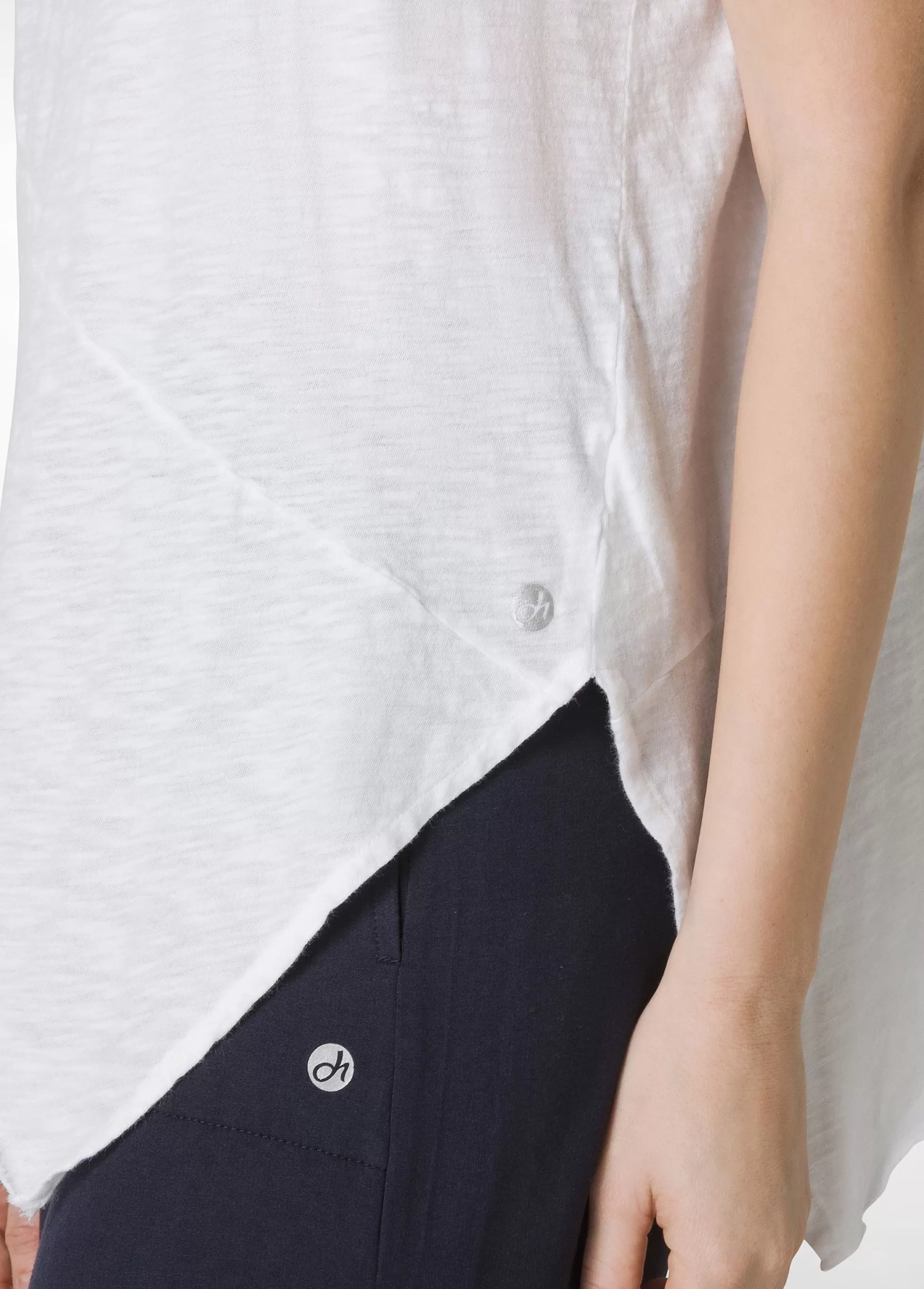 Donna DEHA Top & T-Shirts*T-Shirt Fiammata Effetto Vintage Bianco