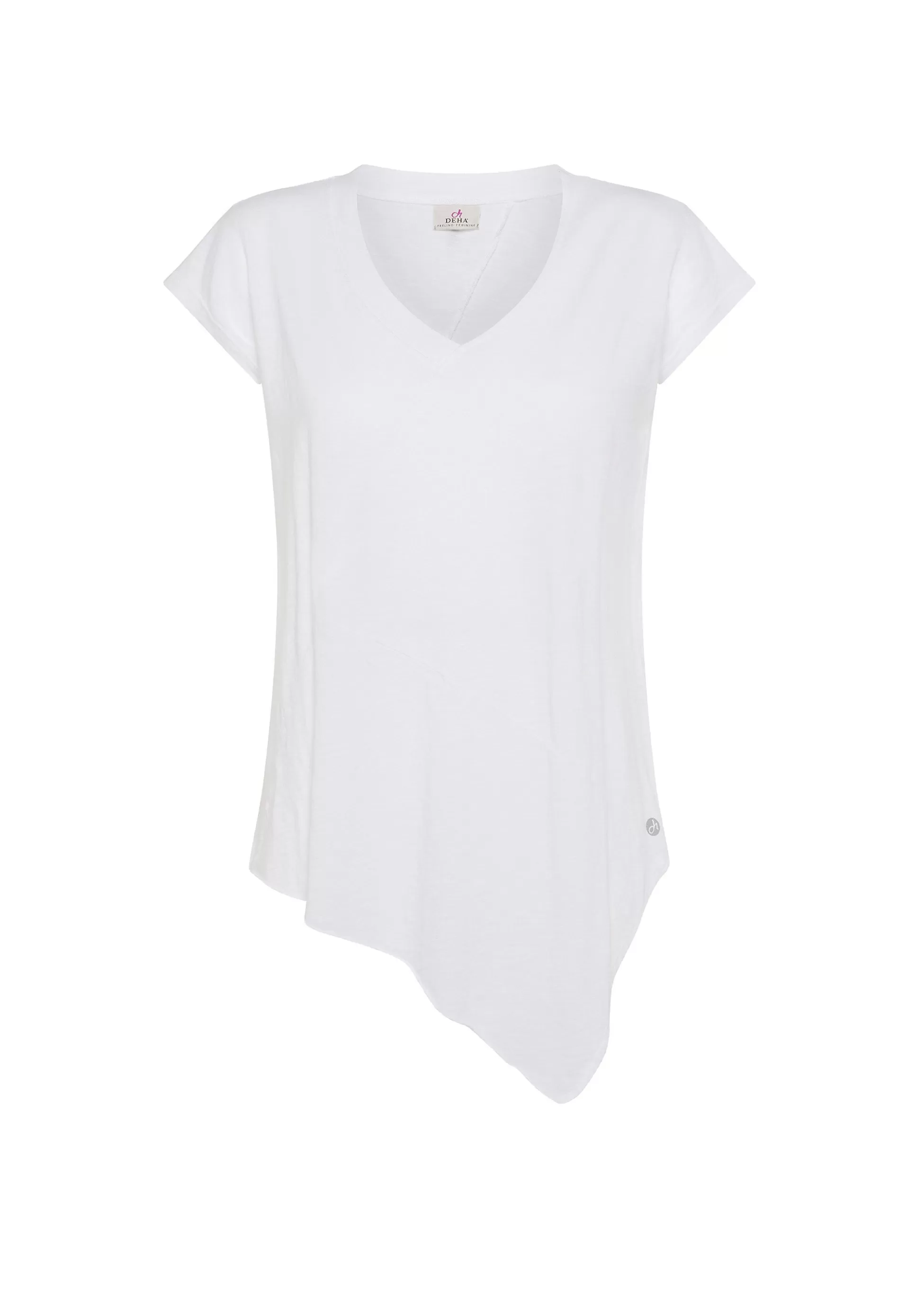 Donna DEHA Top & T-Shirts*T-Shirt Fiammata Effetto Vintage Bianco