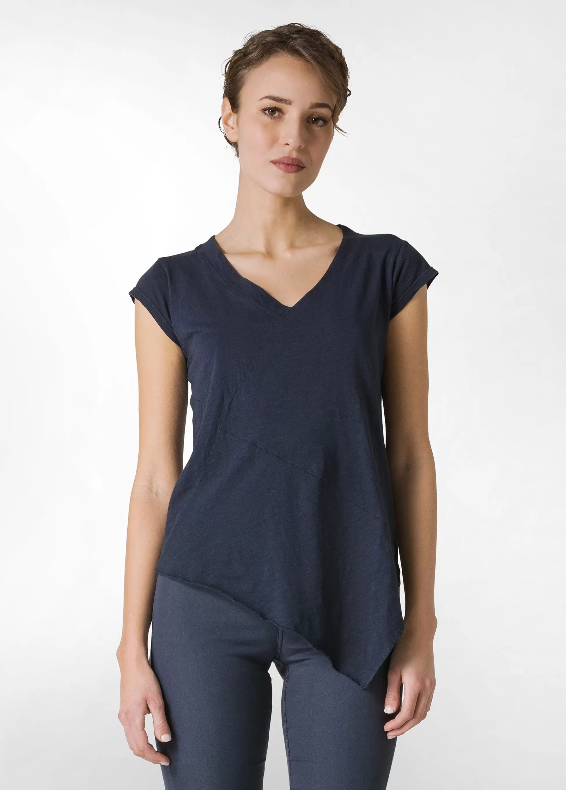 Donna DEHA Top & T-Shirts*T-Shirt Fiammata Effetto Vintage Blu