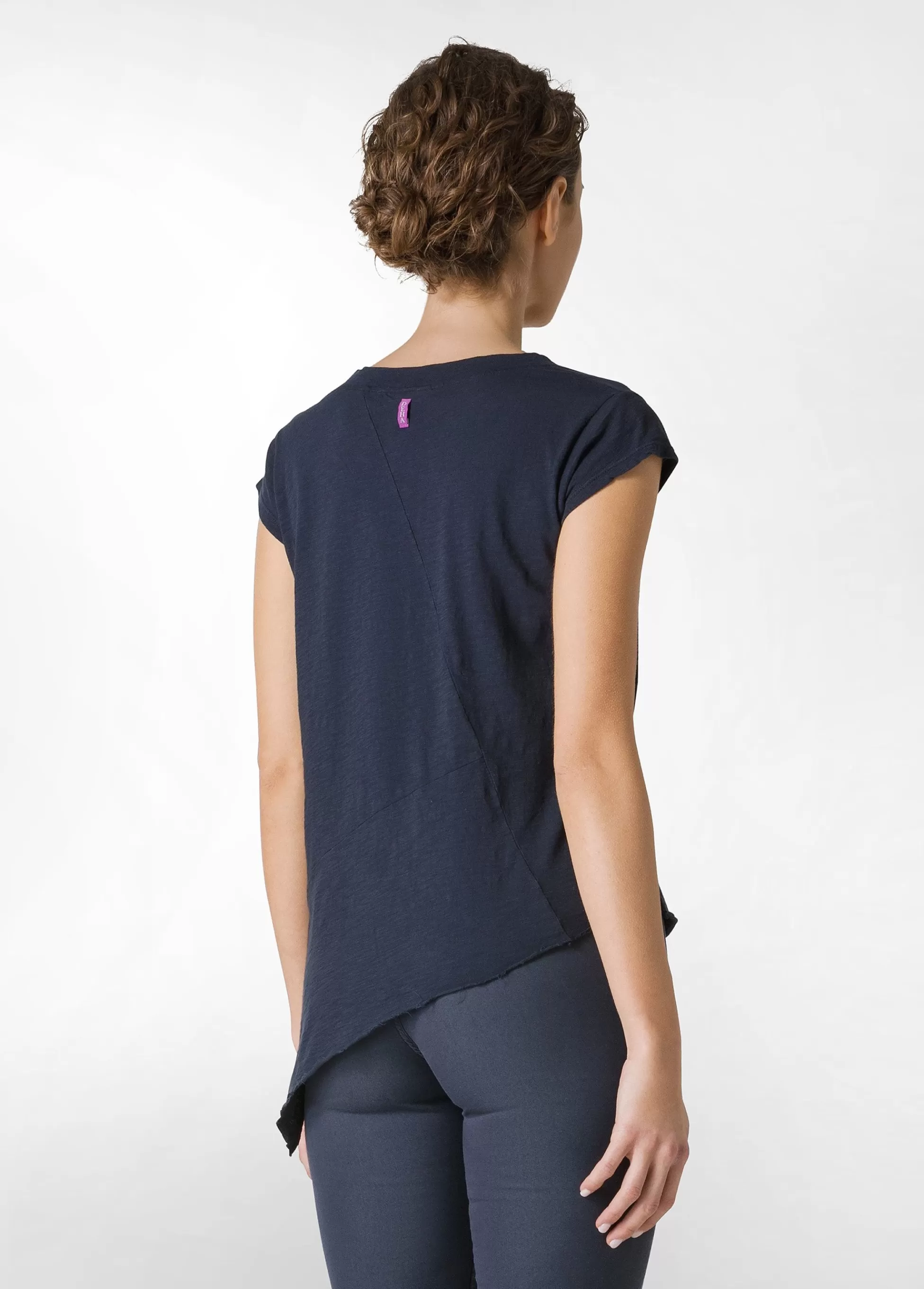 Donna DEHA Top & T-Shirts*T-Shirt Fiammata Effetto Vintage Blu