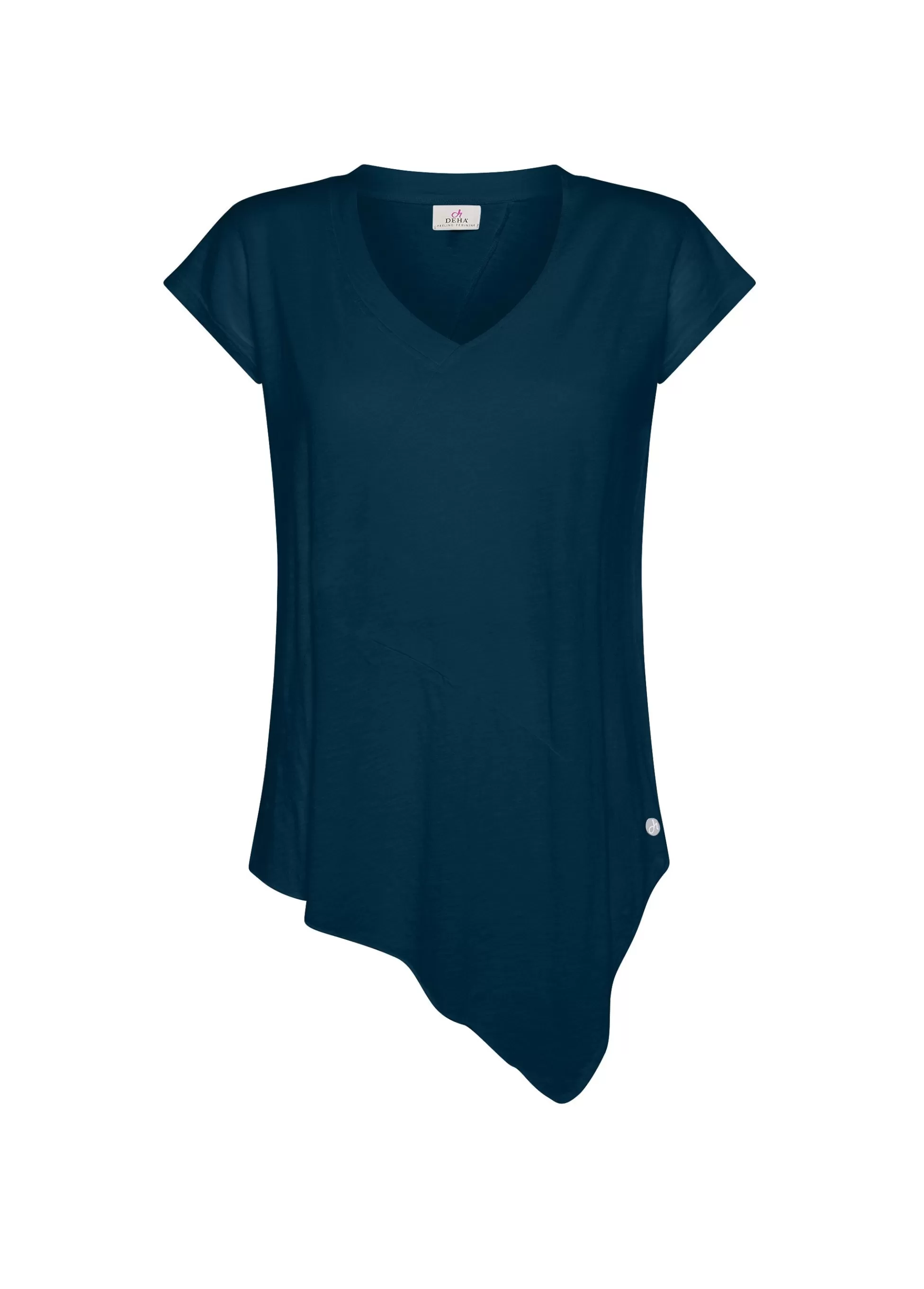 Donna DEHA Top & T-Shirts*T-Shirt Fiammata Effetto Vintage Blu