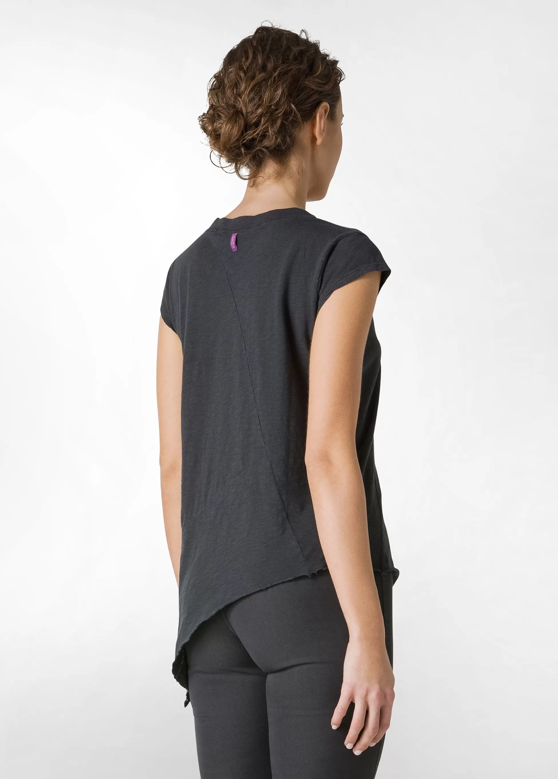 Donna DEHA Top & T-Shirts*T-Shirt Fiammata Effetto Vintage Nero