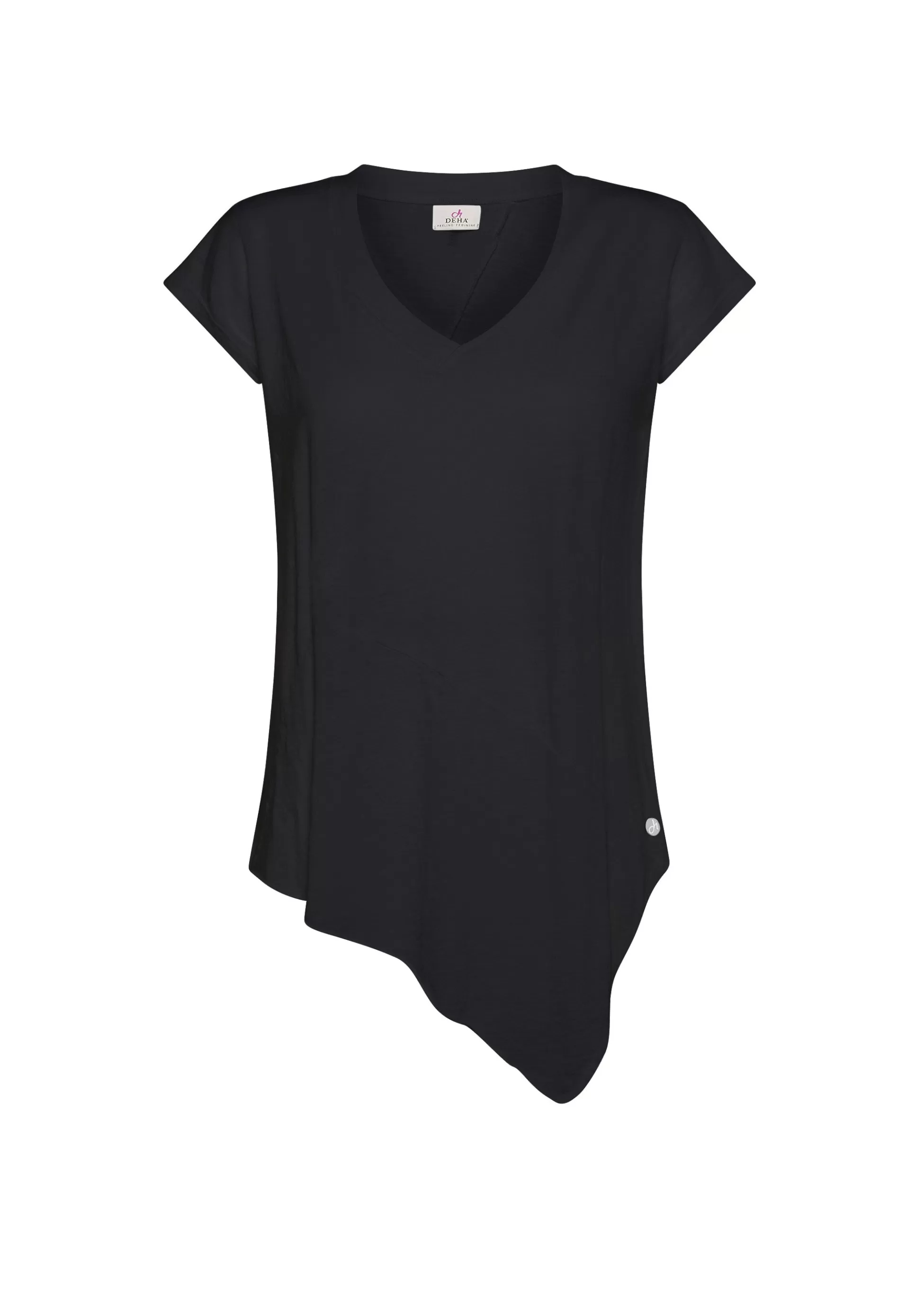 Donna DEHA Top & T-Shirts*T-Shirt Fiammata Effetto Vintage Nero