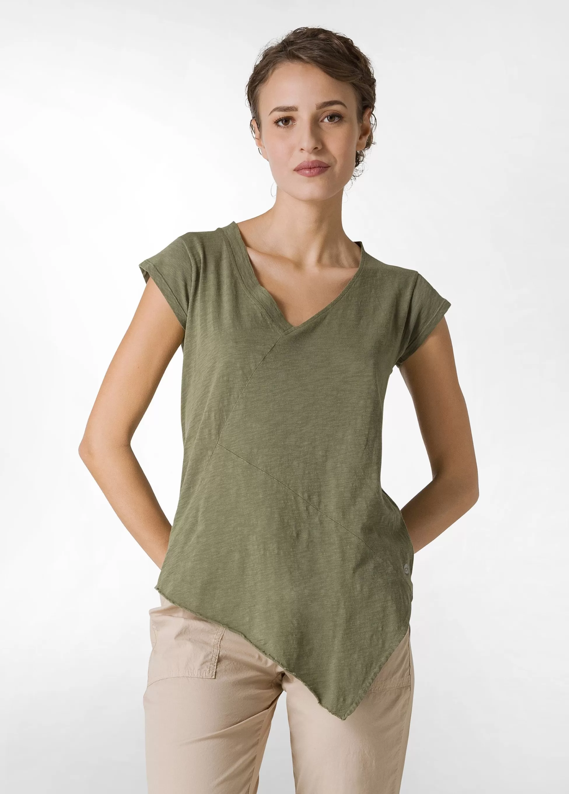 Donna DEHA Top & T-Shirts*T-Shirt Fiammata Effetto Vintage Verde