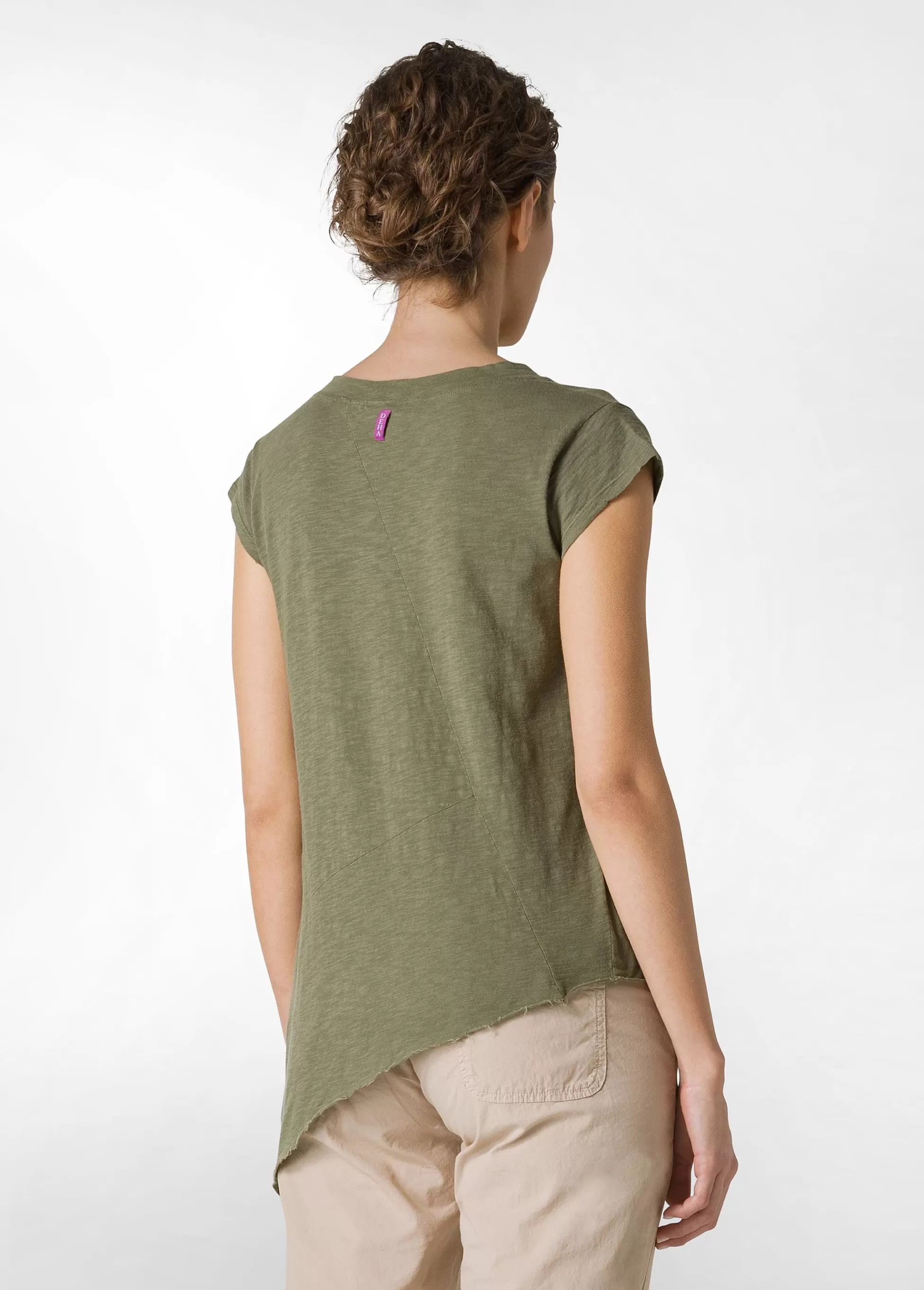 Donna DEHA Top & T-Shirts*T-Shirt Fiammata Effetto Vintage Verde