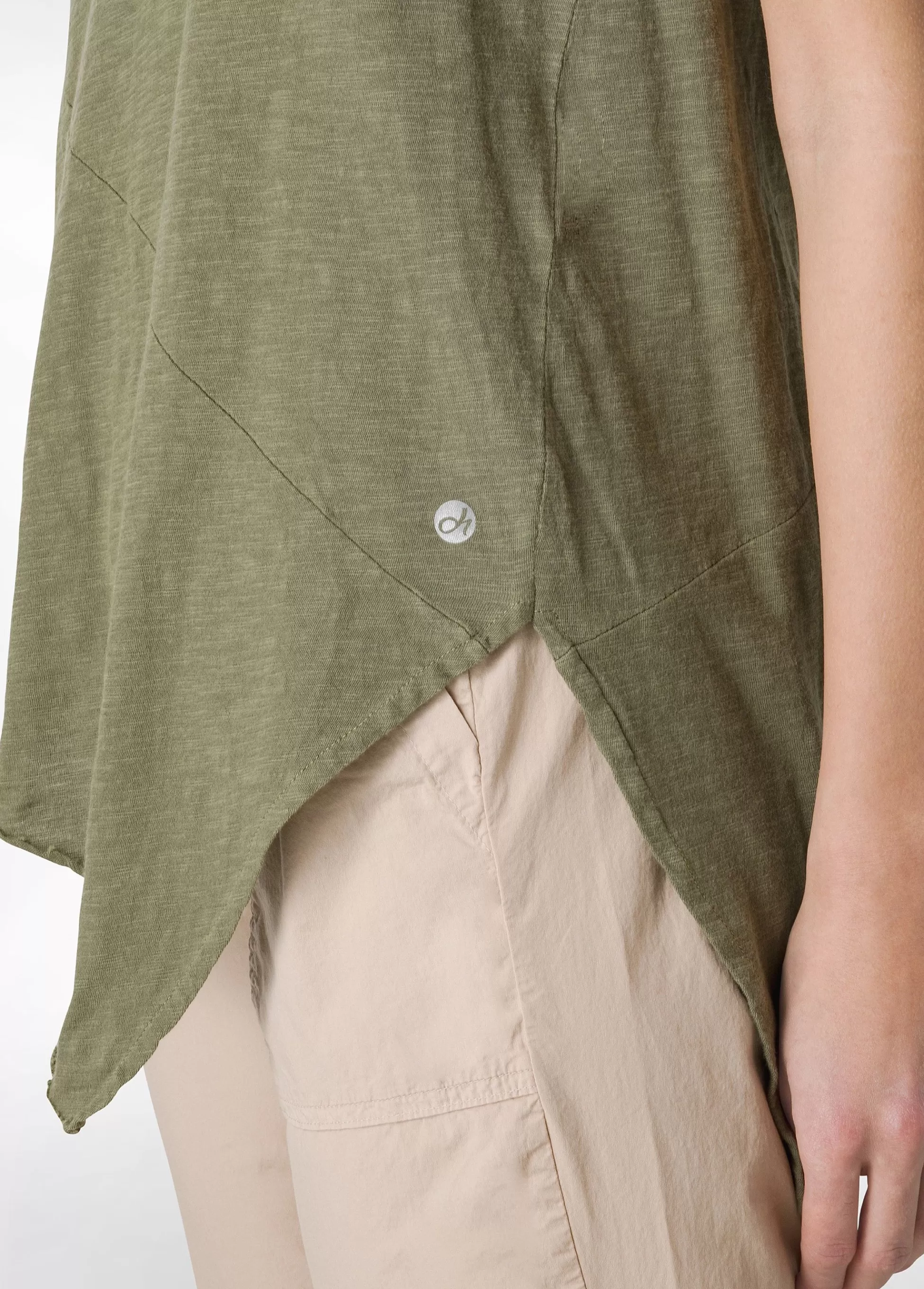 Donna DEHA Top & T-Shirts*T-Shirt Fiammata Effetto Vintage Verde