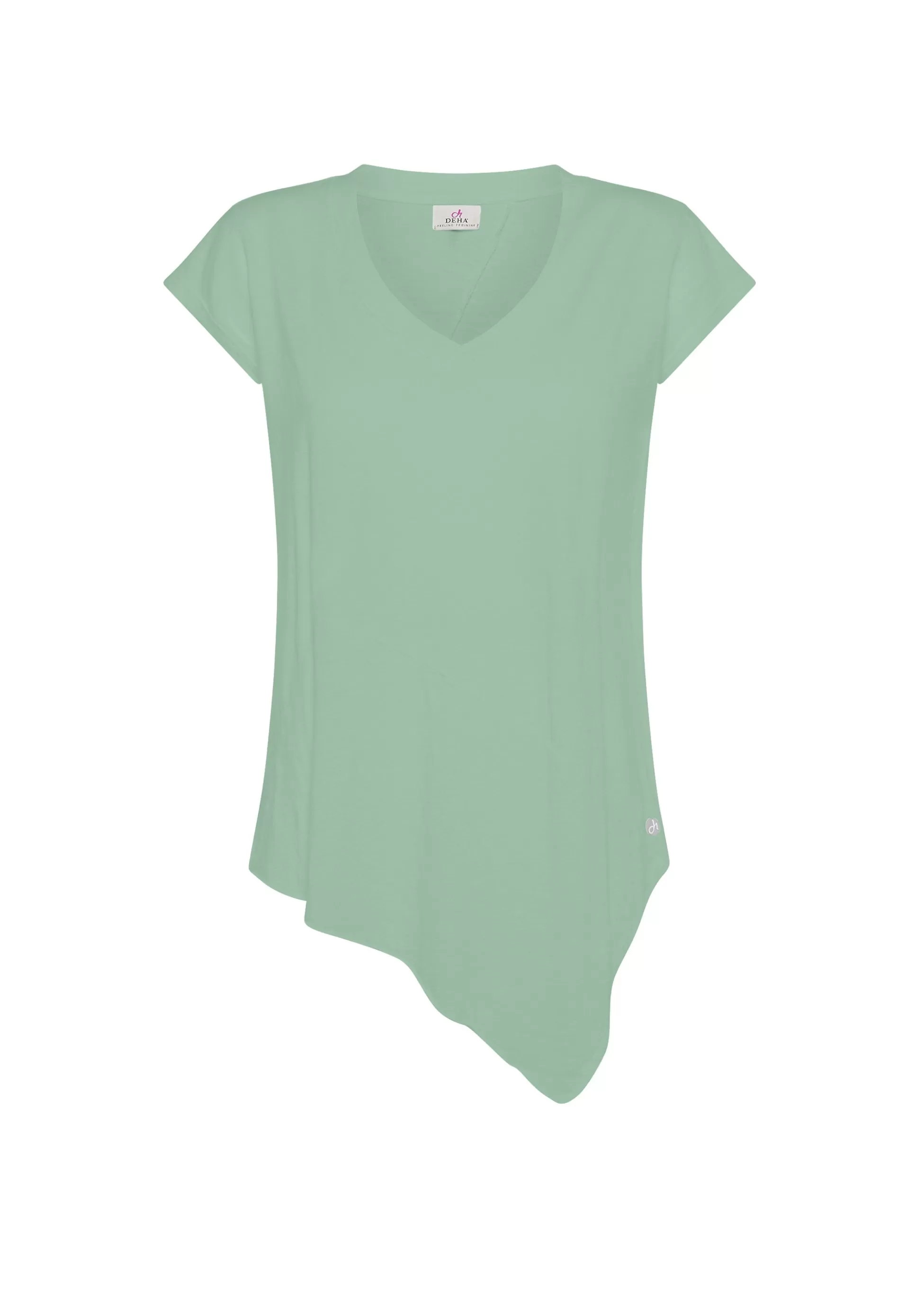 Donna DEHA Top & T-Shirts*T-Shirt Fiammata Effetto Vintage Verde