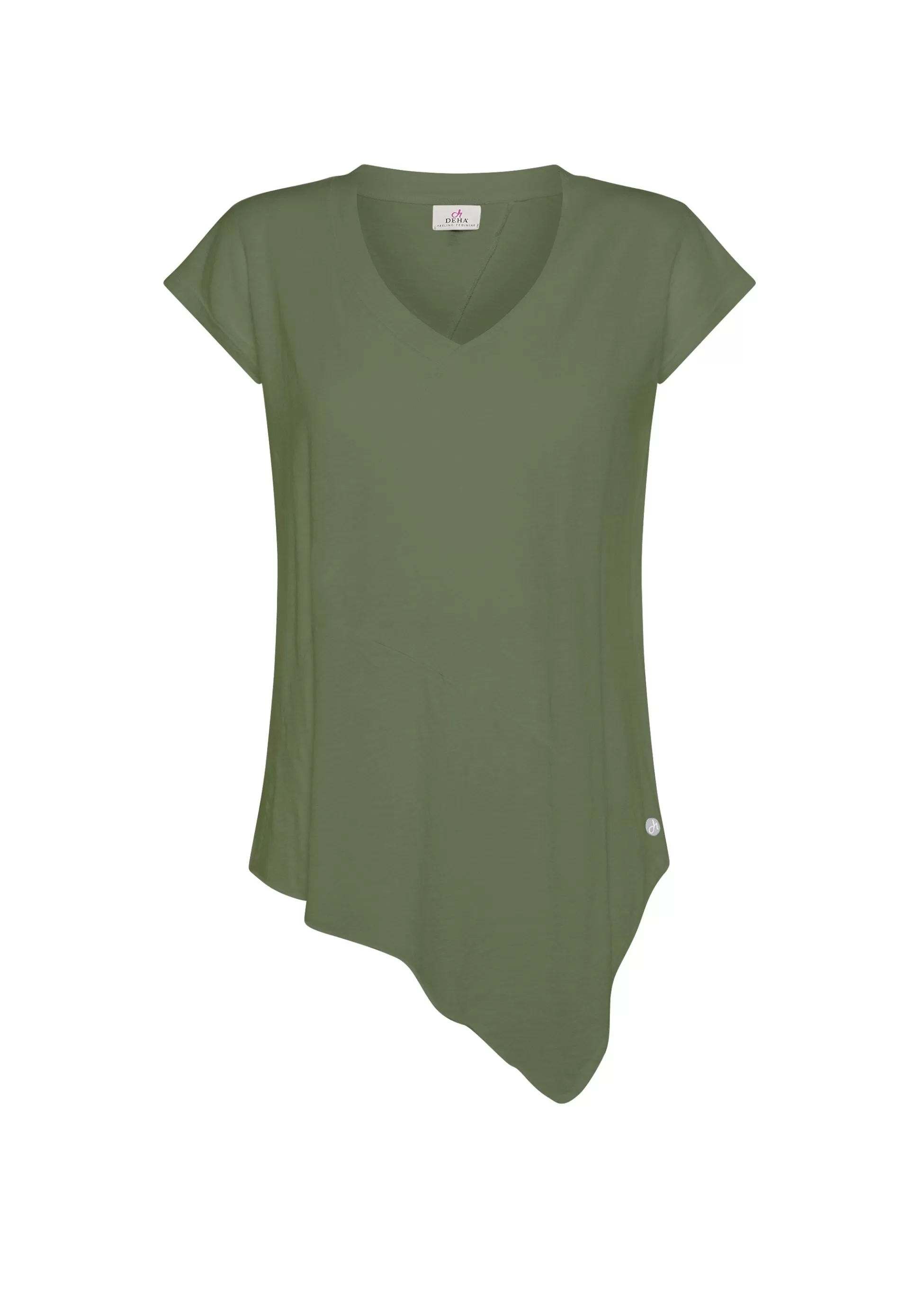 Donna DEHA Top & T-Shirts*T-Shirt Fiammata Effetto Vintage Verde